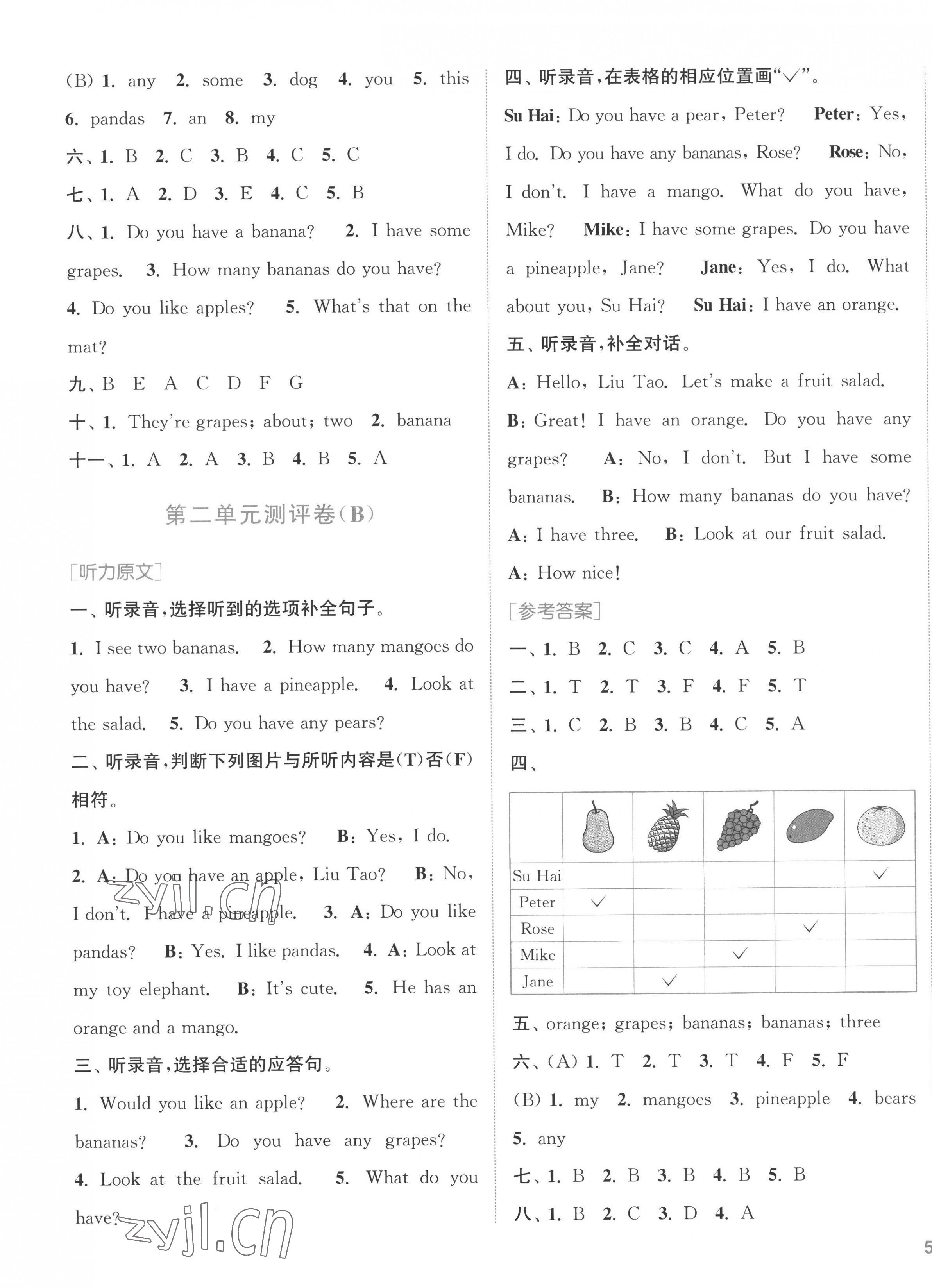 2022年通城學(xué)典全程測(cè)評(píng)卷四年級(jí)英語(yǔ)上冊(cè)譯林版 第3頁(yè)