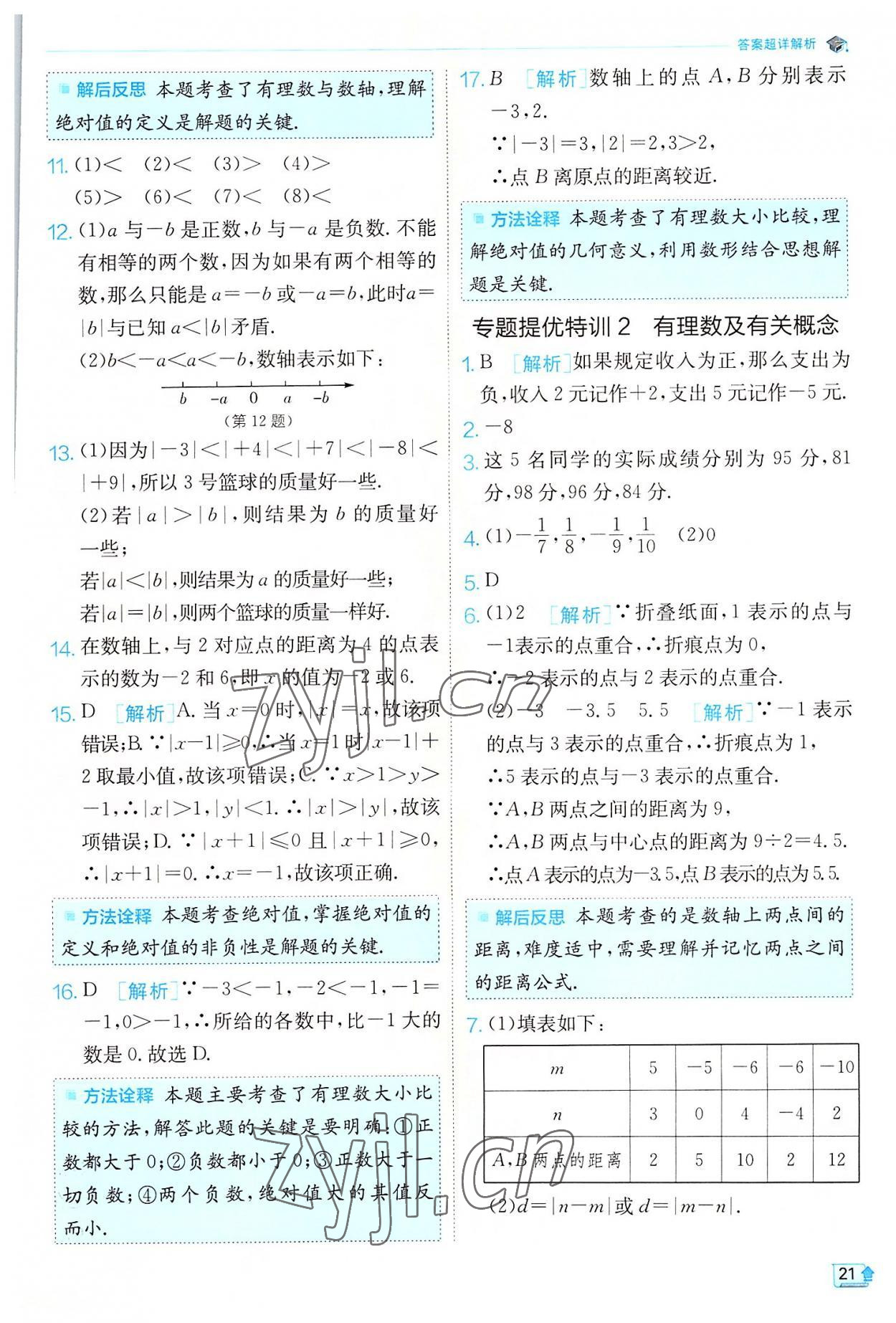 2022年实验班提优训练七年级数学上册北师大版 第21页