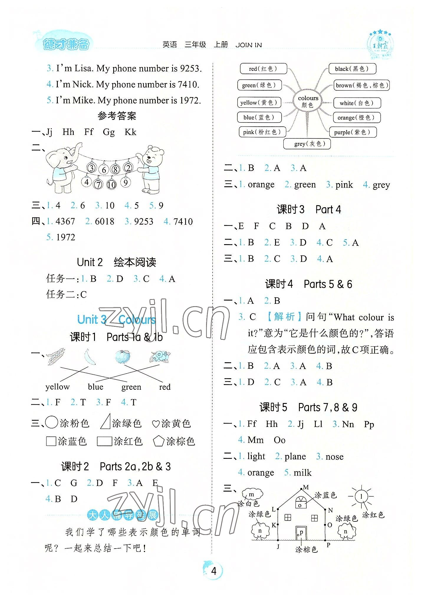 2022年王朝霞德才兼?zhèn)渥鳂I(yè)創(chuàng)新設(shè)計(jì)三年級(jí)英語(yǔ)上冊(cè)劍橋版 第4頁(yè)