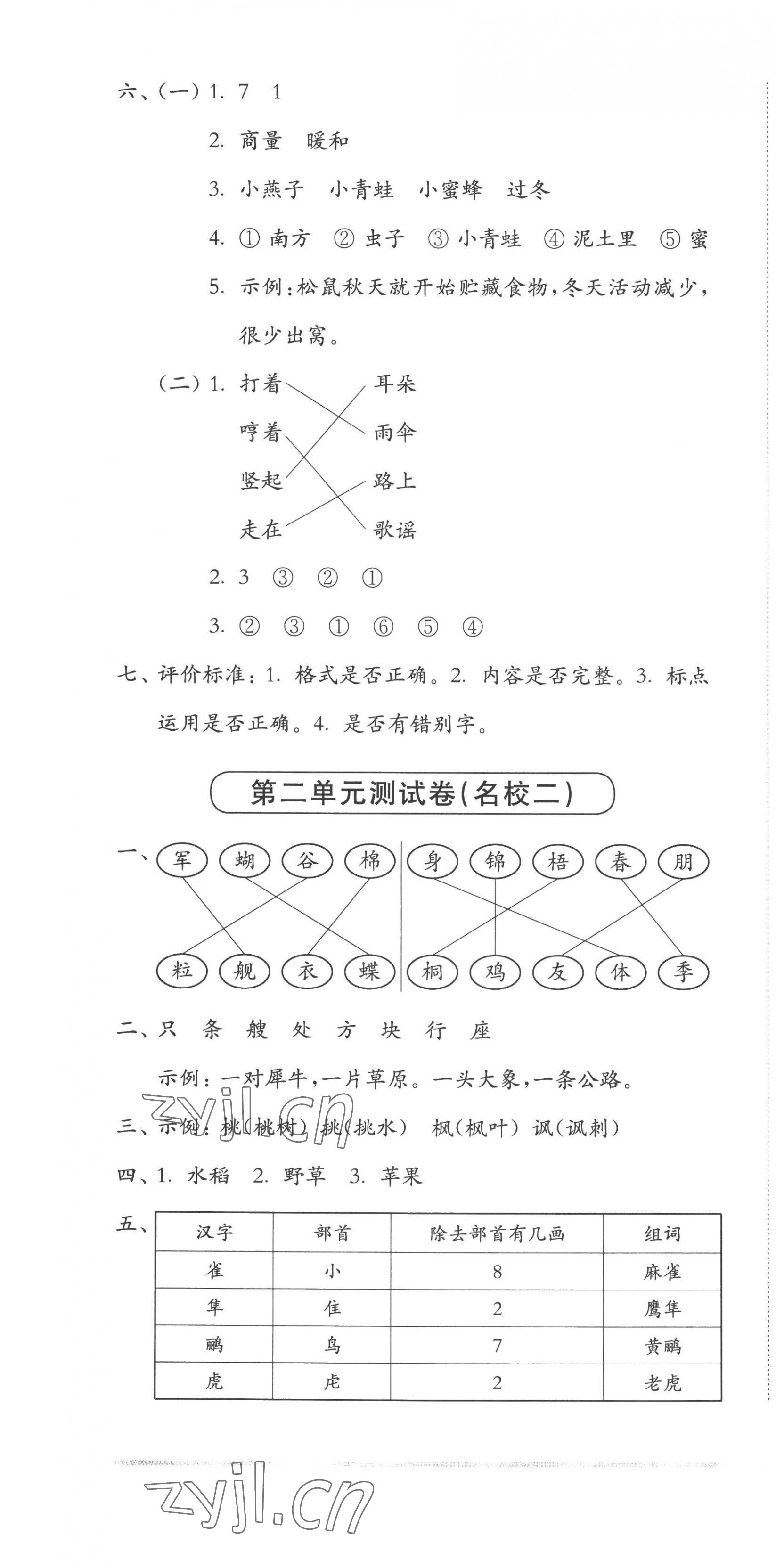 2022年上海名校名卷二年级语文上册人教版五四制 第4页