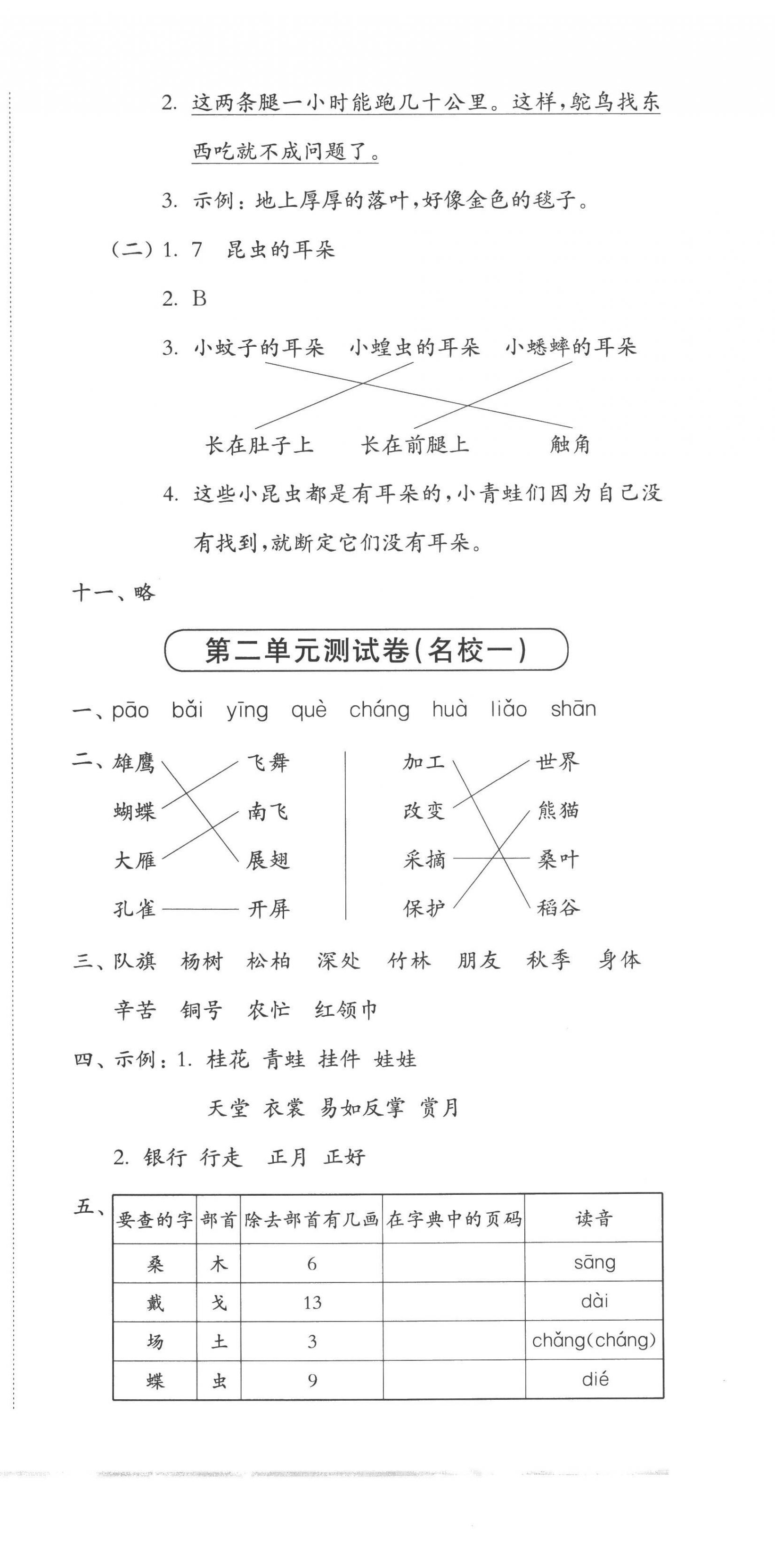 2022年上海名校名卷二年级语文上册人教版五四制 第3页