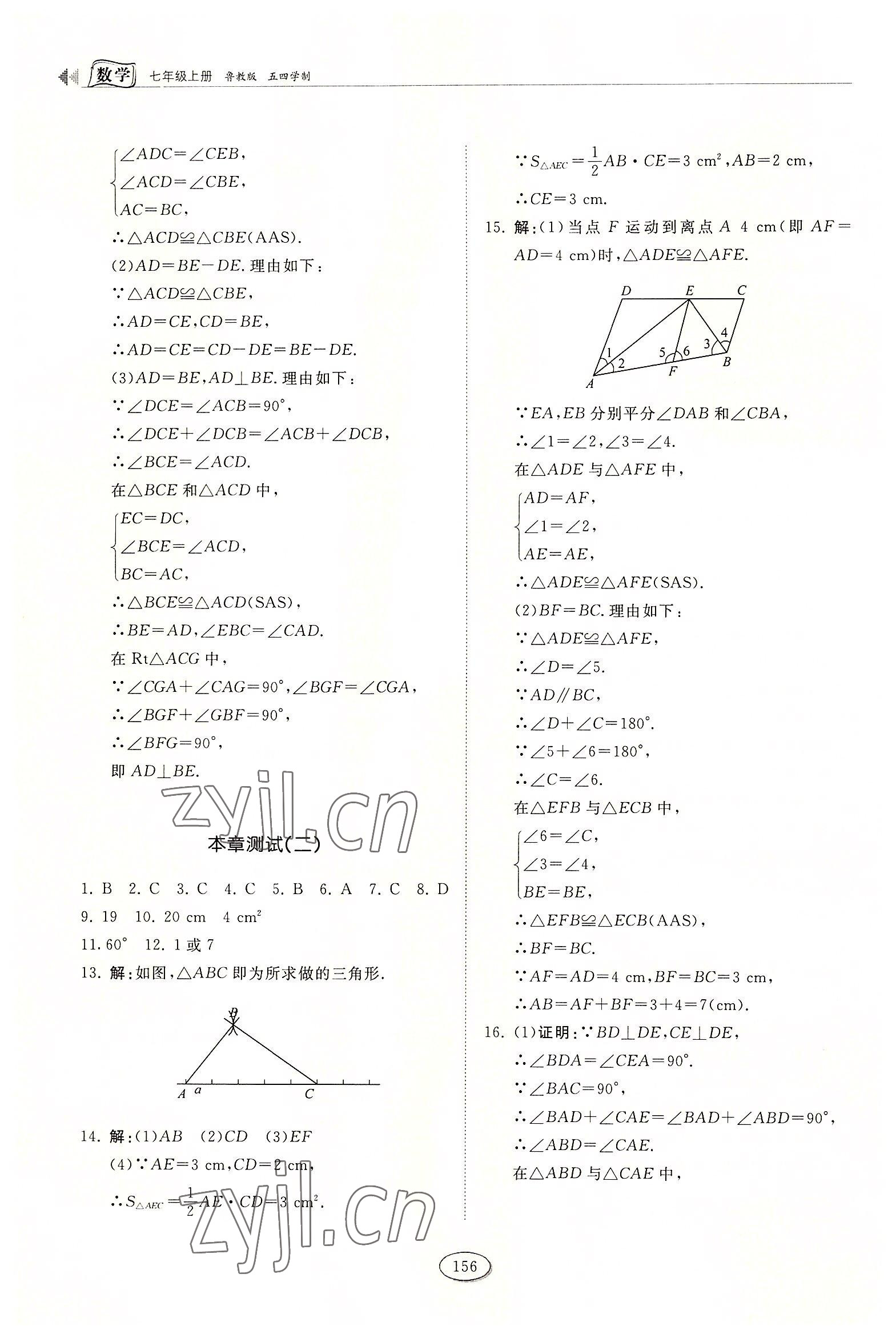 2022年初中同步练习册七年级数学上册鲁教版54制山东科学技术出版社 第6页