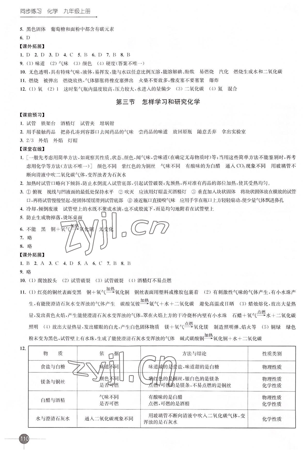 2022年同步练习江苏九年级化学上册沪教版 第2页