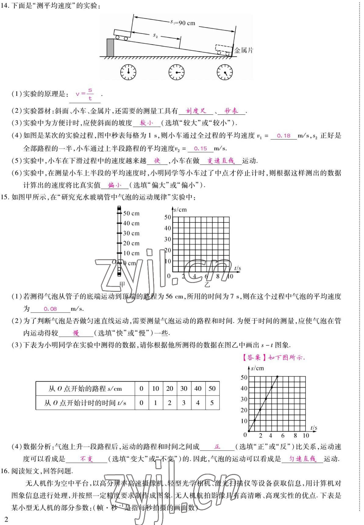 2022年我的作業(yè)八年級物理上冊滬科版 第3頁