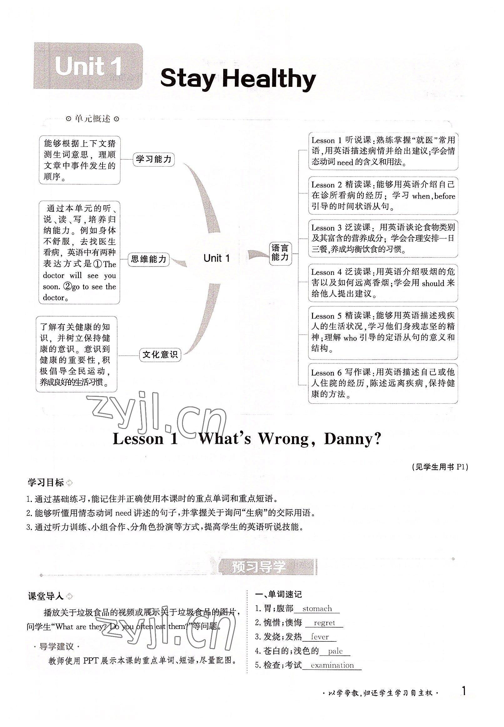 2022年金太陽(yáng)導(dǎo)學(xué)案九年級(jí)英語(yǔ)全一冊(cè)冀教版 參考答案第1頁(yè)