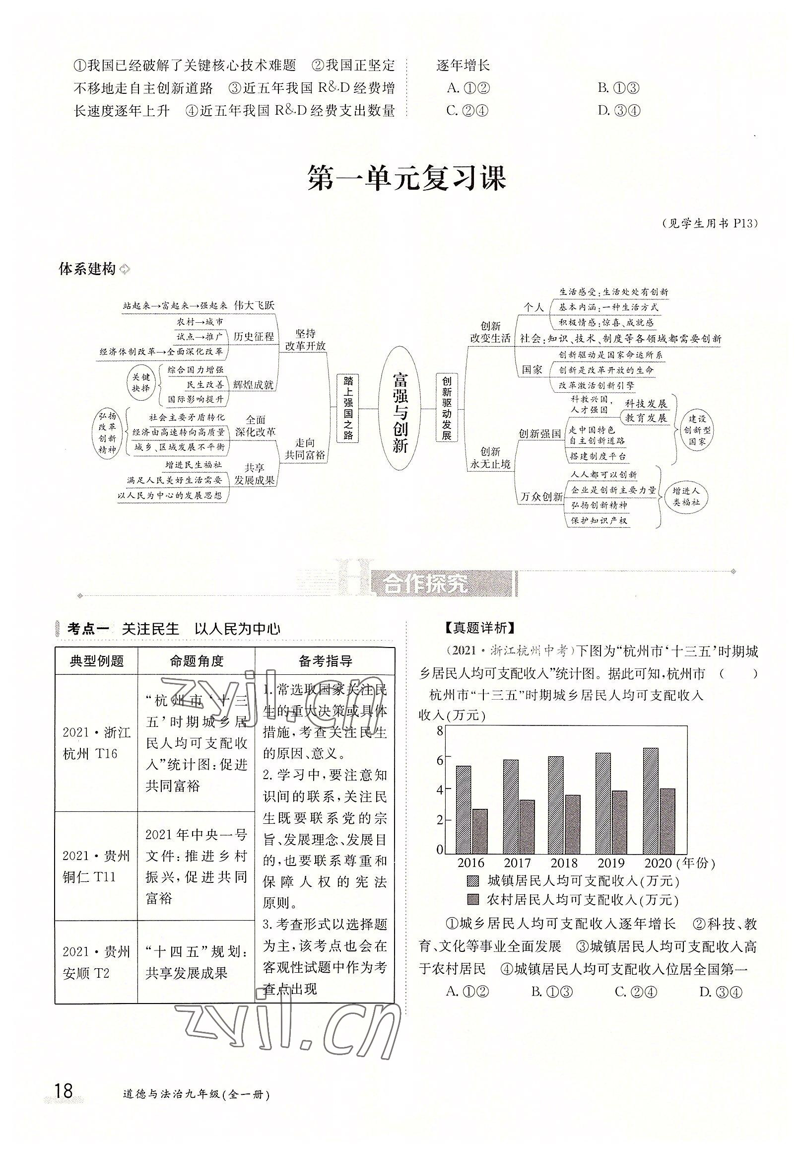 2022年金太陽(yáng)導(dǎo)學(xué)案九年級(jí)道德與法治全一冊(cè)人教版 參考答案第18頁(yè)