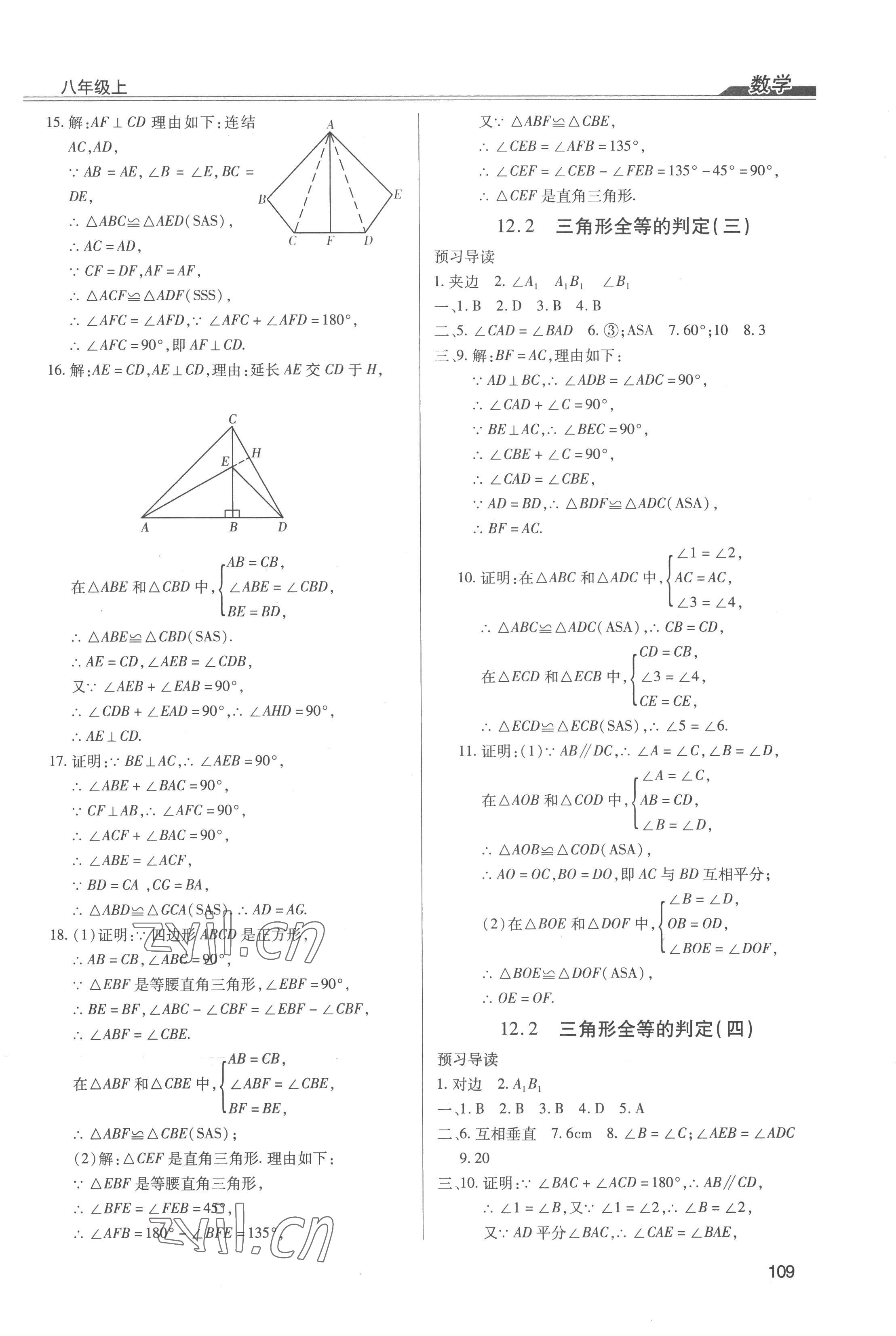 2022年全练练测考八年级数学上册人教版 第5页