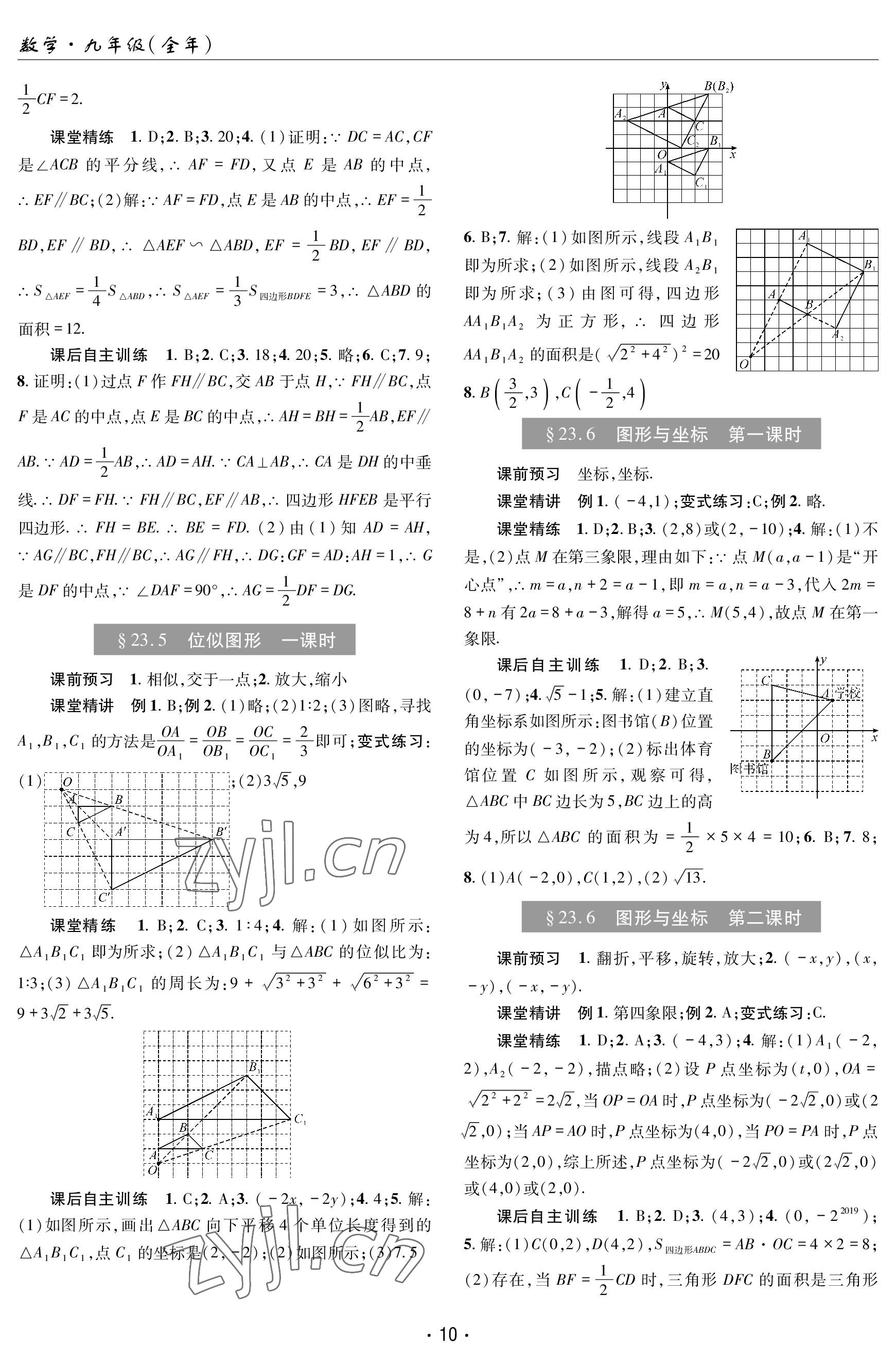 2022年理科爱好者九年级数学全一册华师大版第13期 参考答案第9页