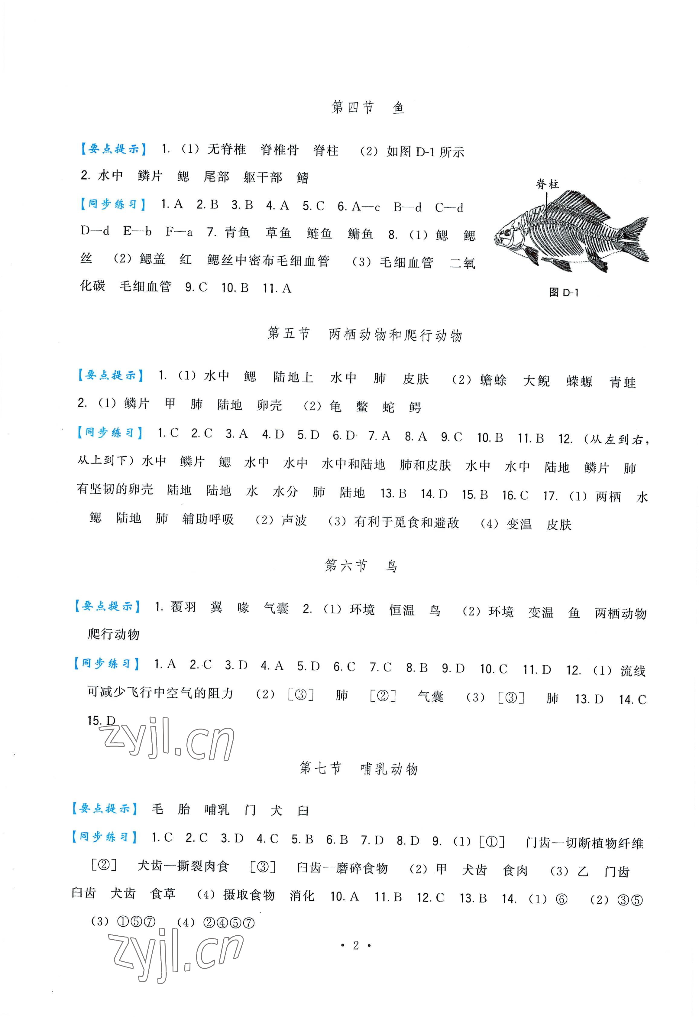 2022年顶尖课课练八年级生物上册人教版 第2页