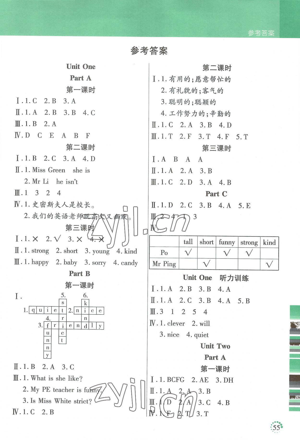 2022年小狀元隨堂作業(yè)五年級英語上冊人教版 第1頁