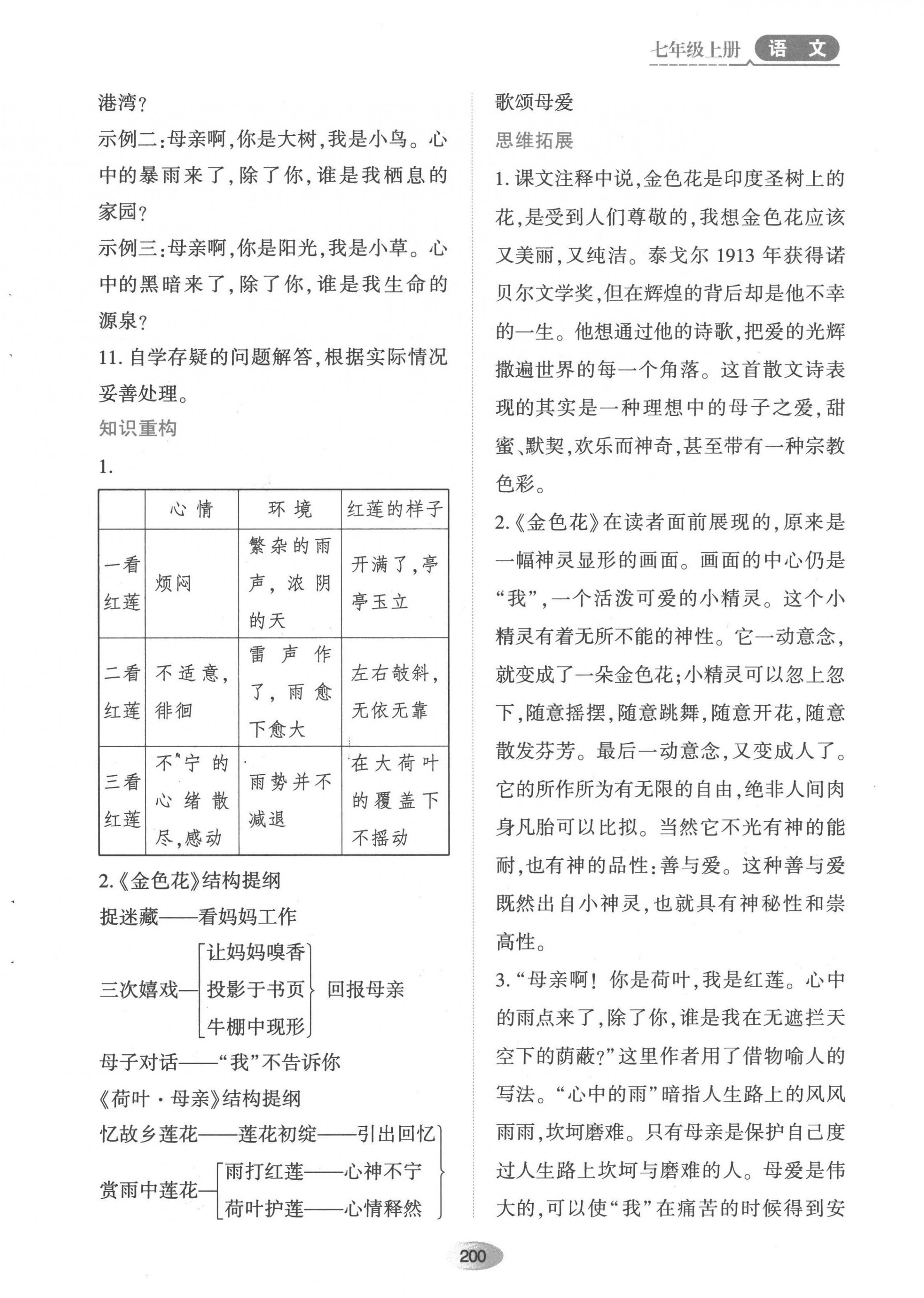 2022年资源与评价黑龙江教育出版社七年级语文上册人教版 第14页