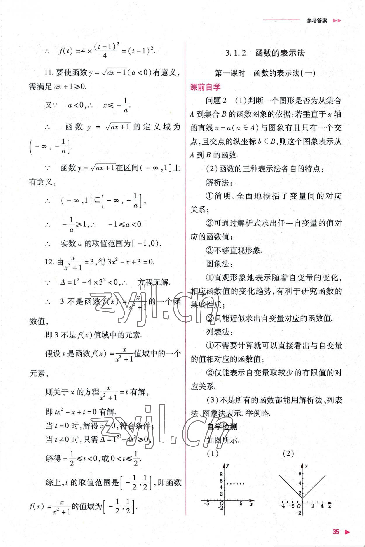 2022年普通高中新課程同步練習冊高中數(shù)學必修第一冊人教版 第35頁