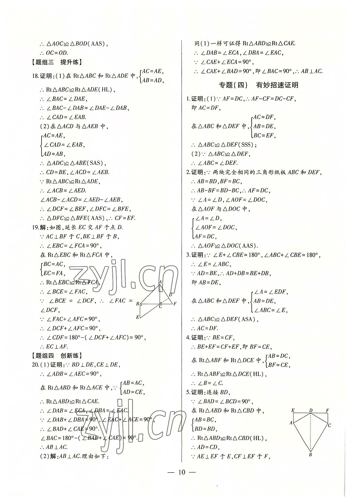 2022年初中新課標(biāo)名師學(xué)案智慧大課堂八年級數(shù)學(xué)上冊人教版 第10頁