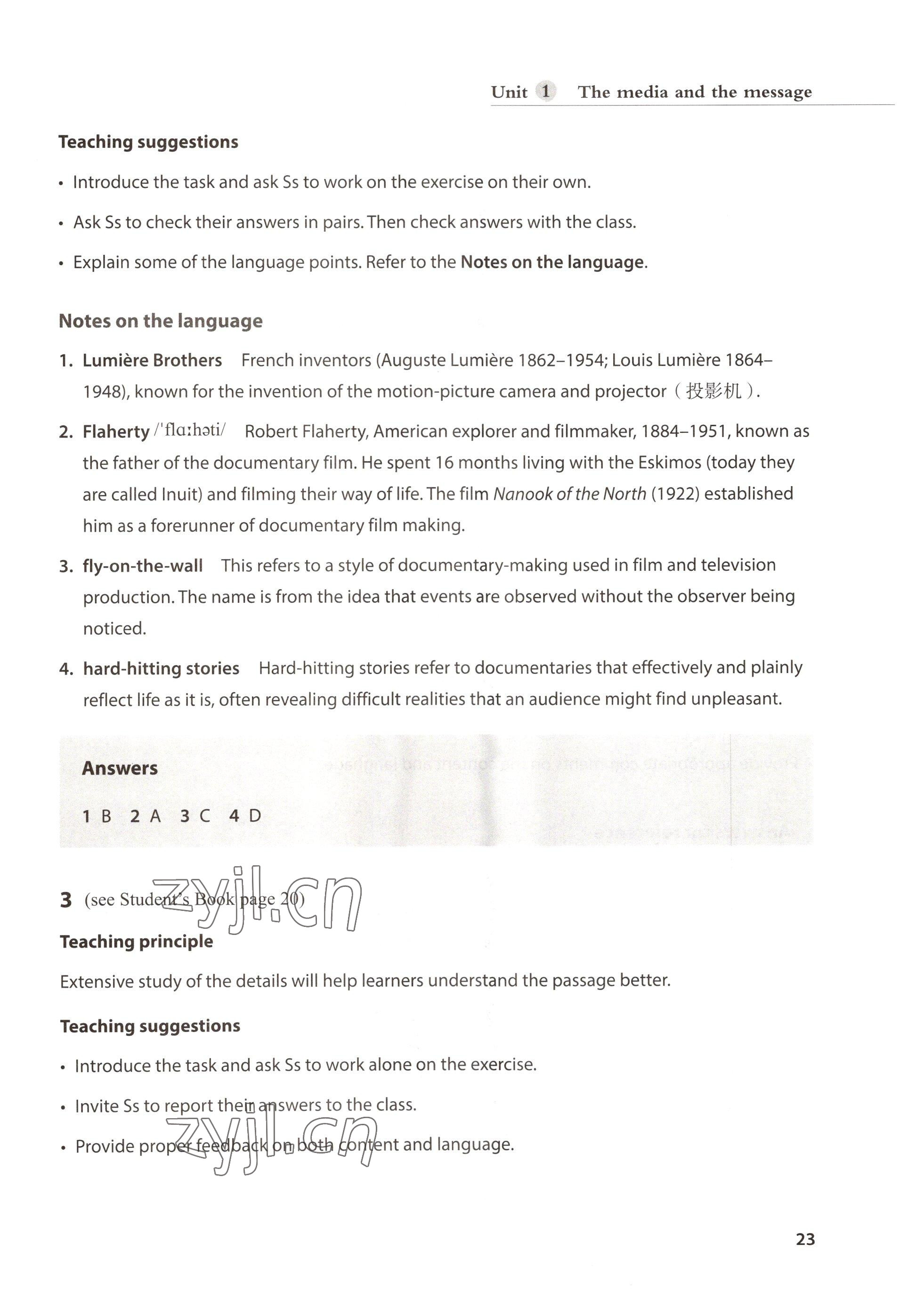 2022年教材课本高中英语选择性必修第四册沪教版 参考答案第23页