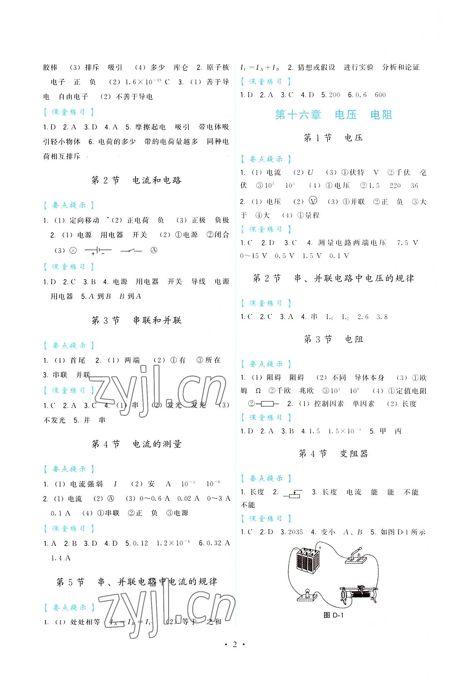 2022年頂尖課課練九年級(jí)物理全一冊(cè)人教版 第2頁