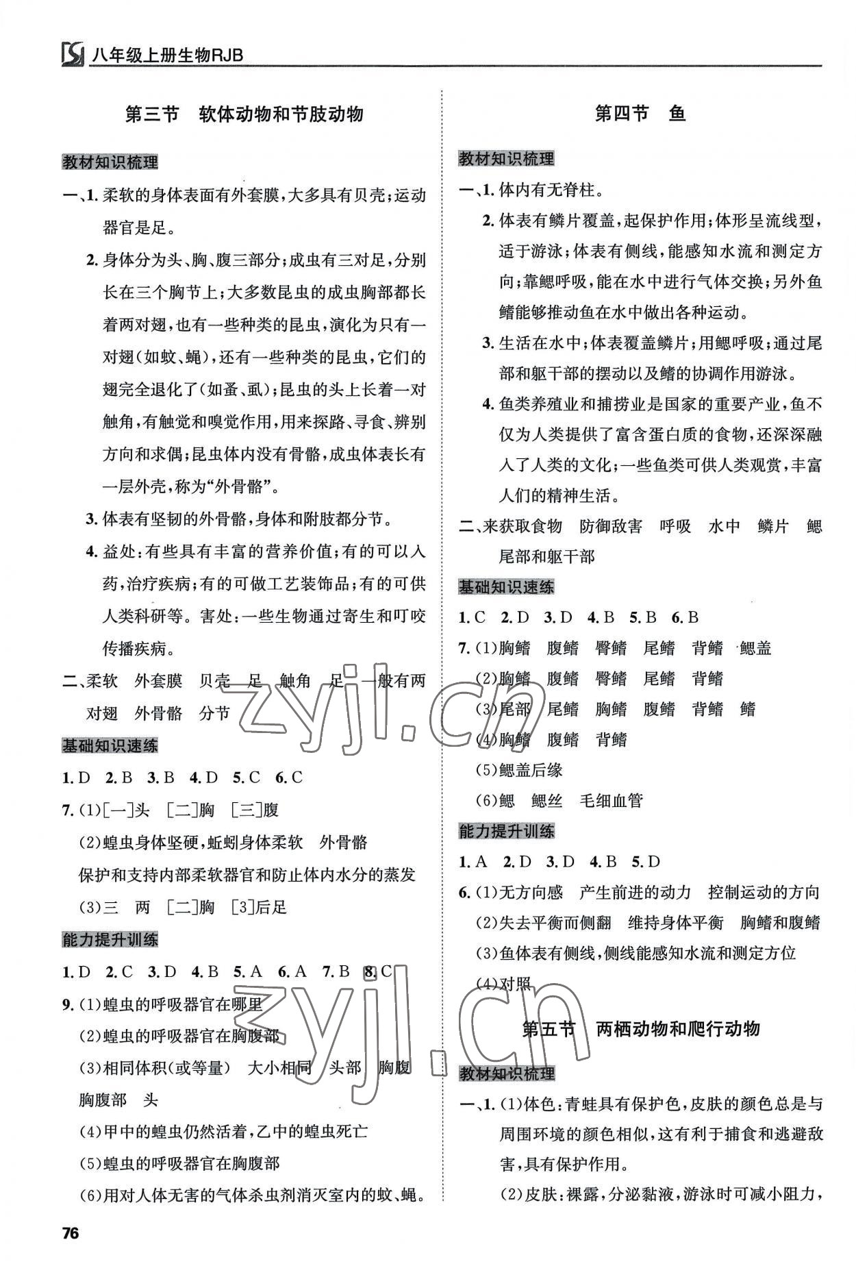 2022年高效通教材精析精练八年级生物上册人教版 第2页