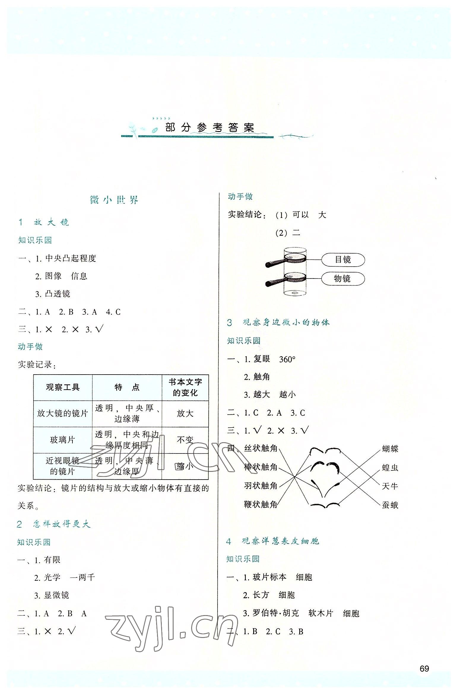 2022年新课程学习与评价六年级科学上册教科版 第1页