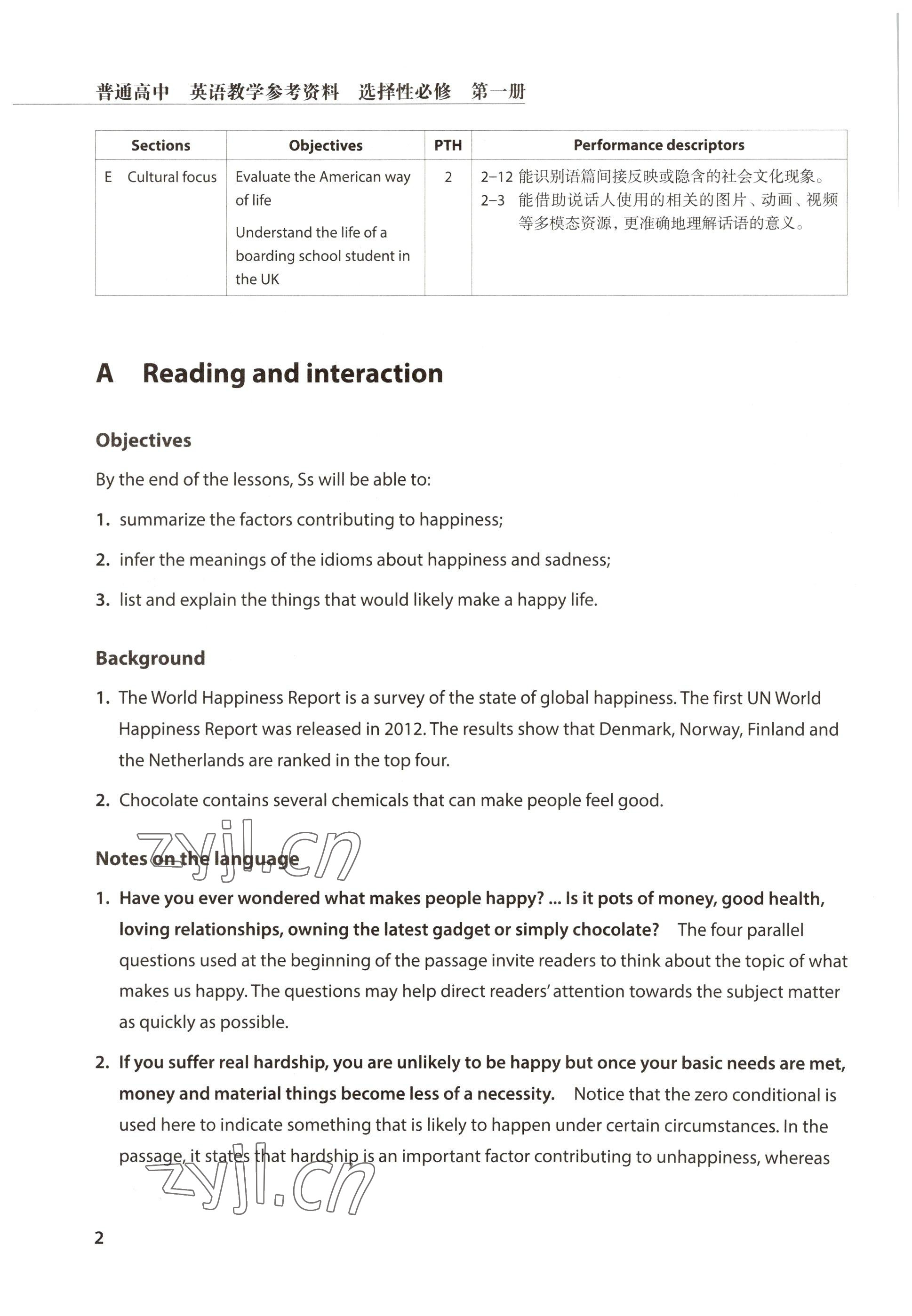 2022年教材课本高中英语选择性必修第一册沪教版 参考答案第2页