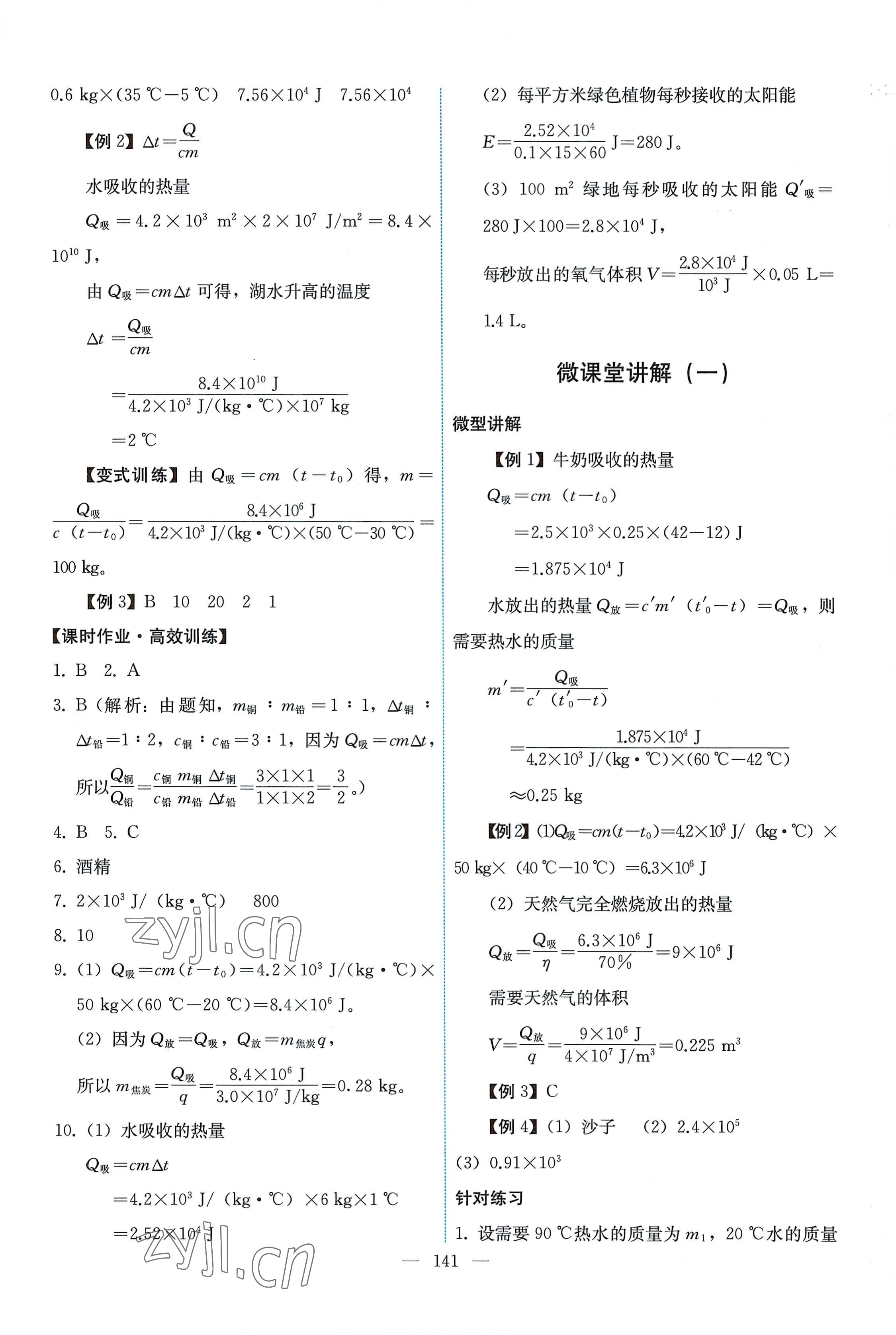 2022年能力培养与测试九年级物理上册教科版 第3页