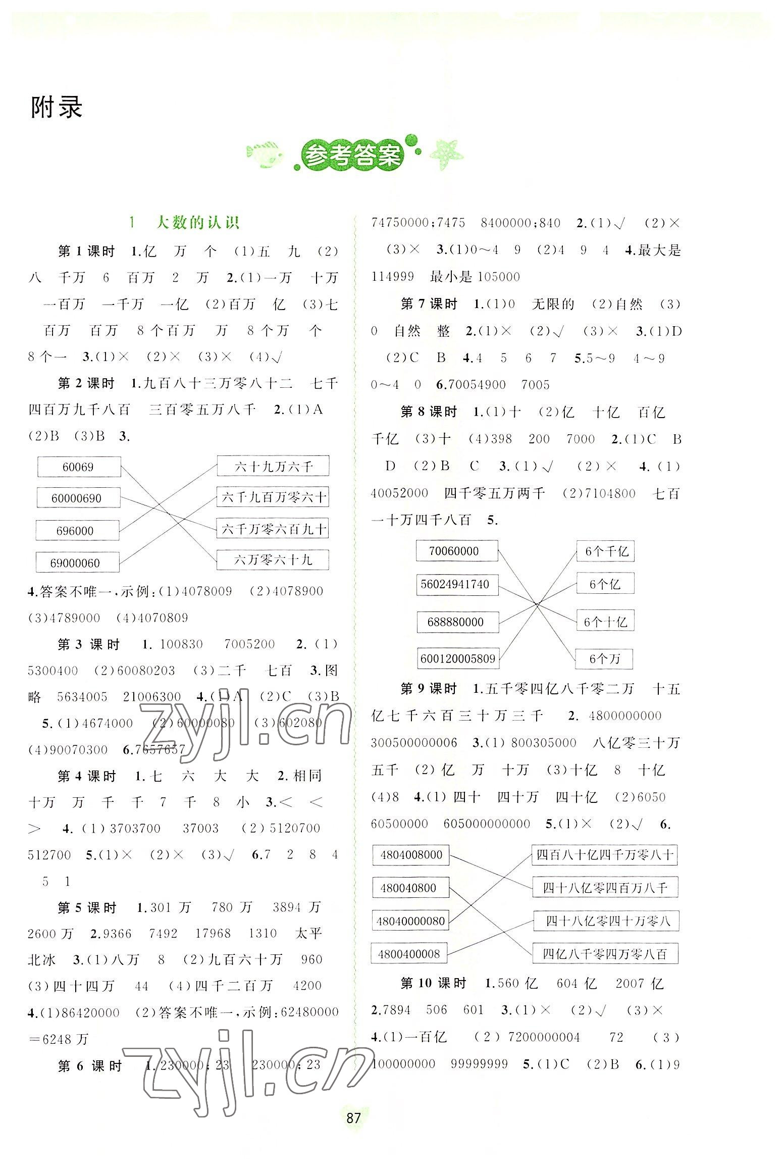 2022年新课程学习与测评同步学习四年级数学上册人教版 第1页