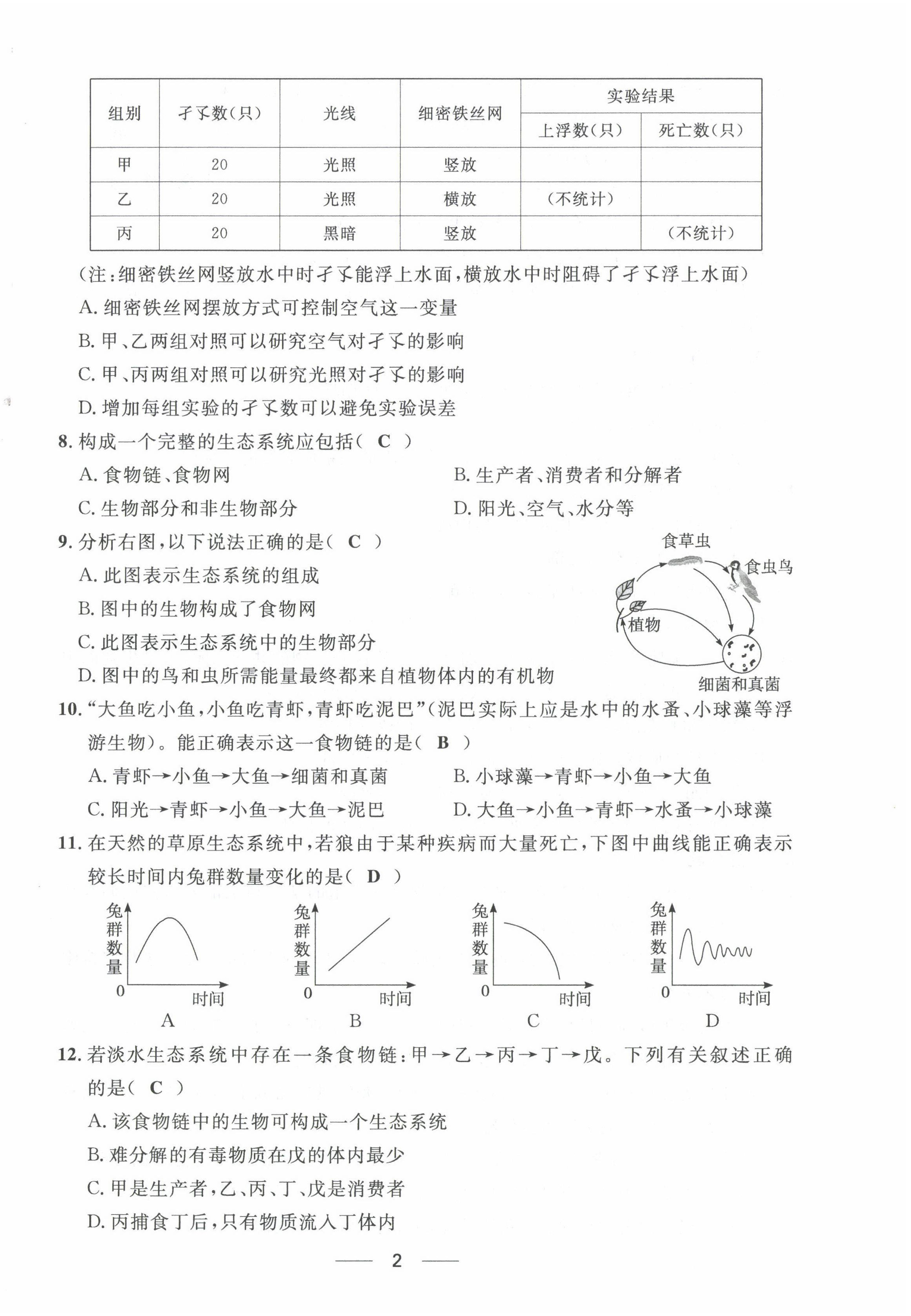 2022年名校课堂贵州人民出版社七年级生物上册人教版 第2页