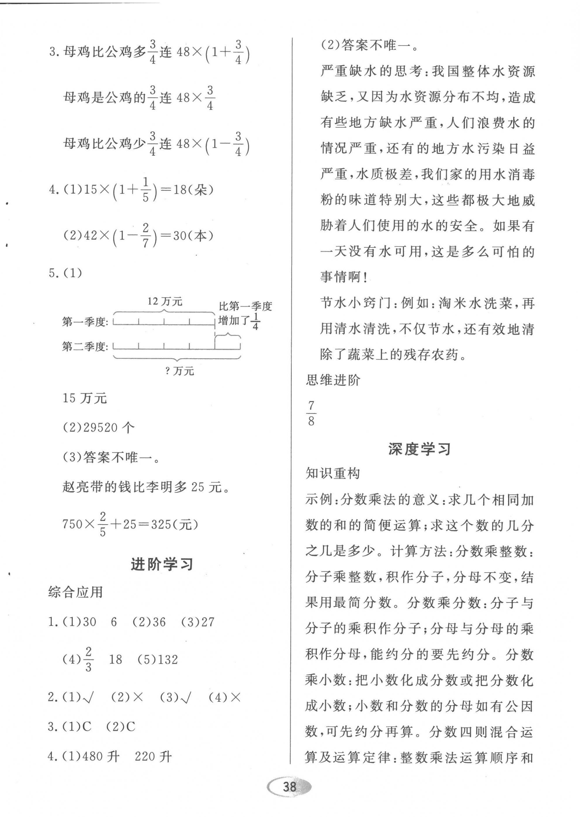 2022年资源与评价黑龙江教育出版社六年级数学上册人教版 第4页