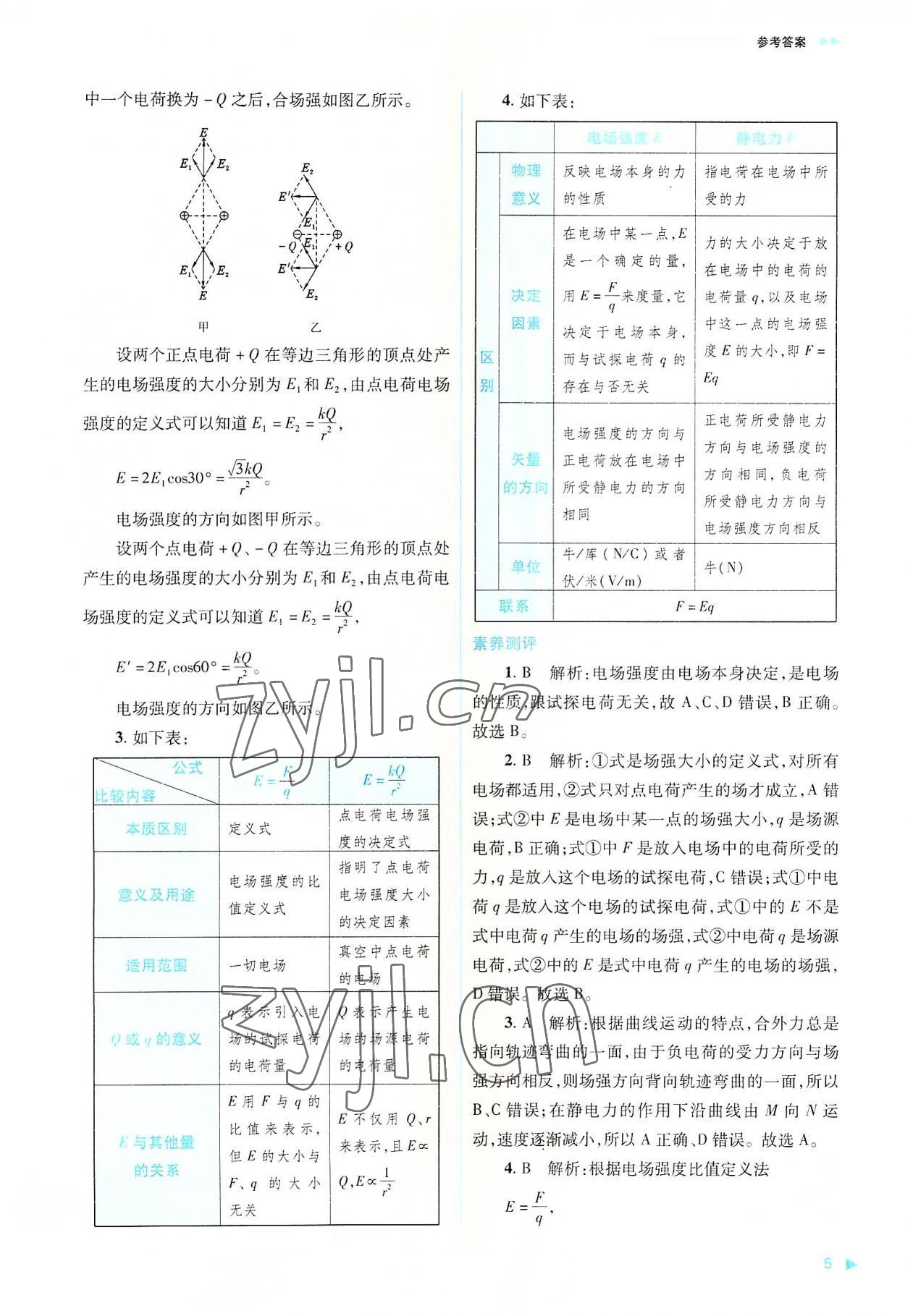 2022年普通高中新課程同步練習冊高中物理必修第三冊人教版 第5頁