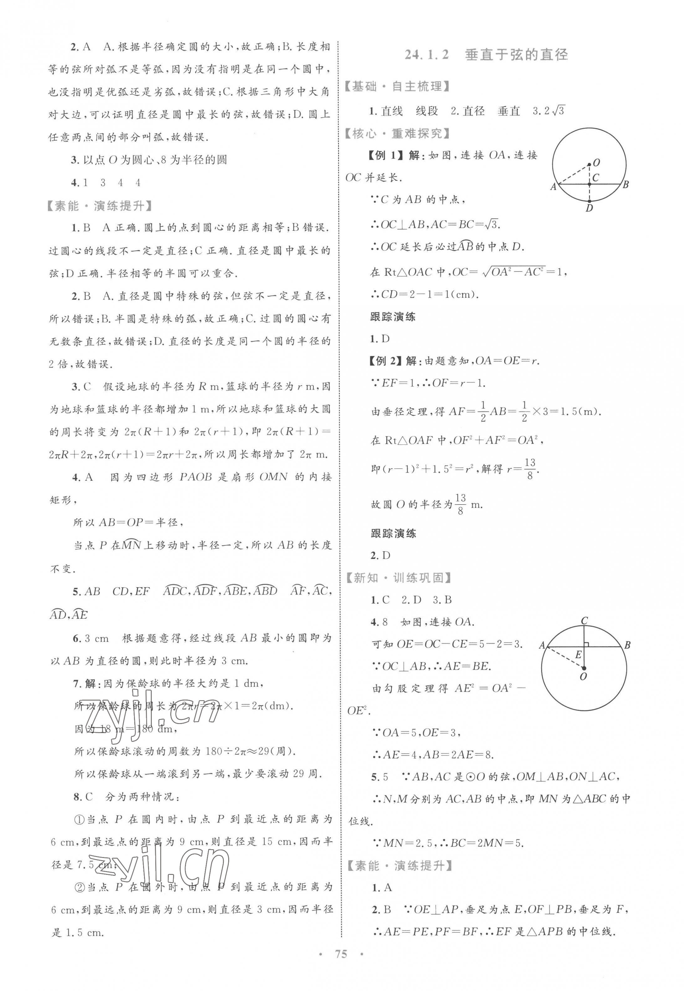 2022年同步學(xué)習(xí)目標(biāo)與檢測九年級數(shù)學(xué)全一冊人教版 第23頁