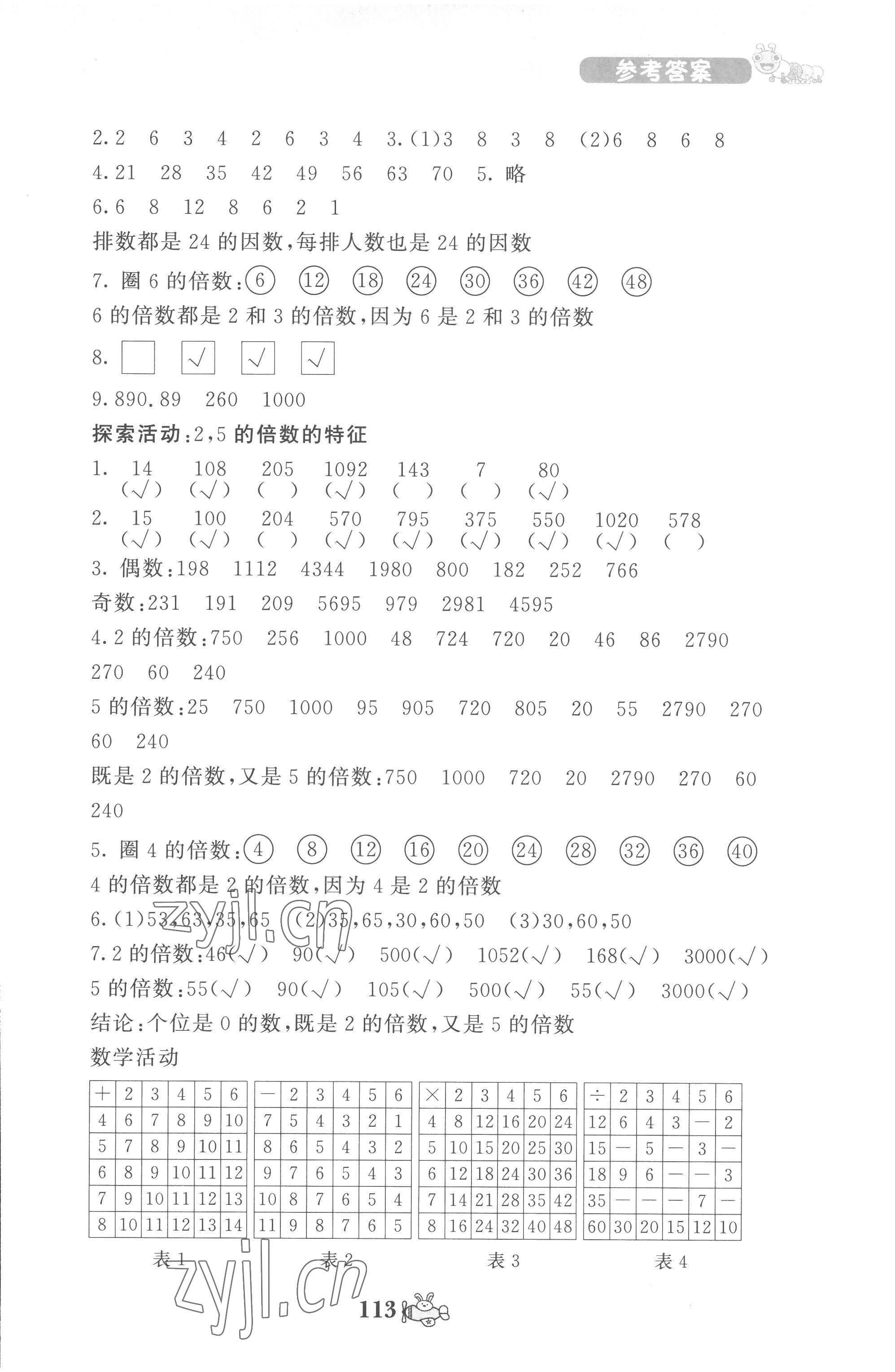 2022年伴你成长北京师范大学出版社五年级数学上册北师大版河南专版 第5页