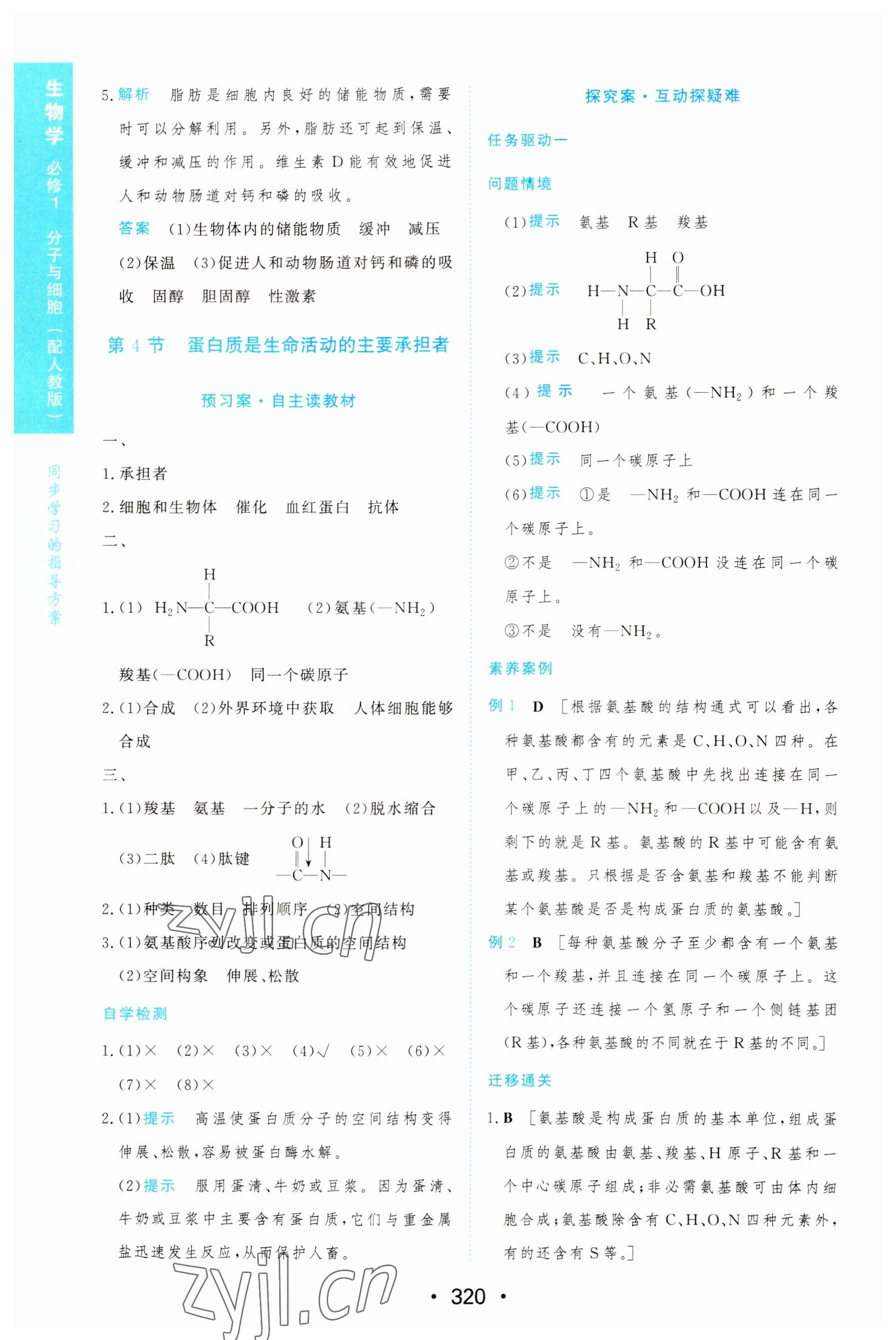 2022年新課程學習與測評生物必修1人教版 第10頁