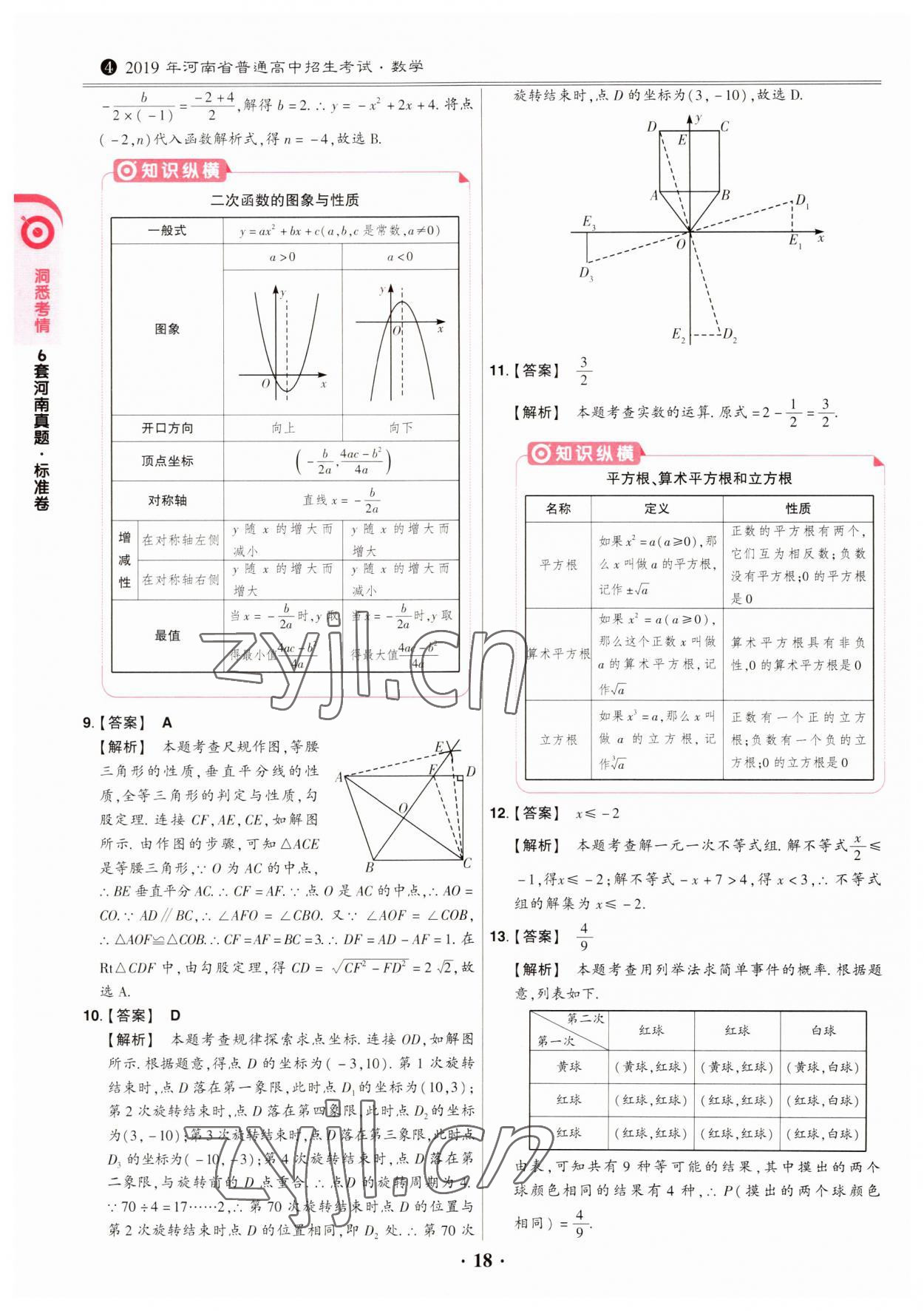 2023年鼎成中考模拟试卷精编数学河南专版 第18页