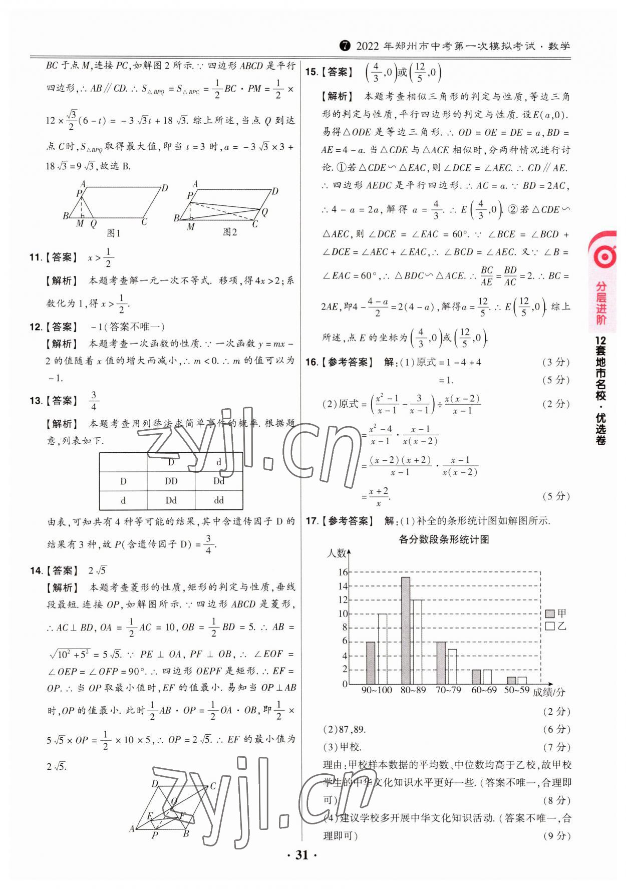 2023年鼎成中考模擬試卷精編數(shù)學(xué)河南專版 第31頁