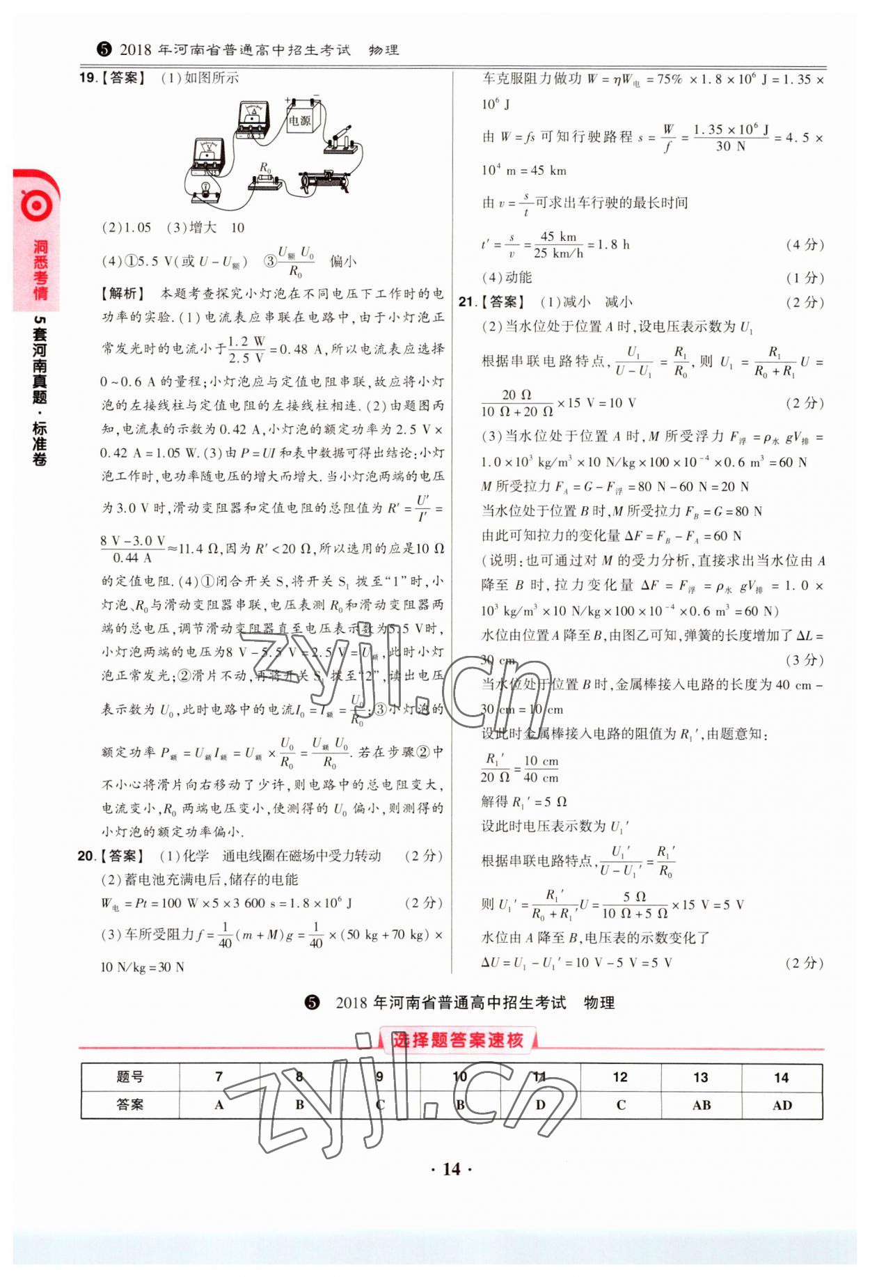 2023年鼎成中考模擬試卷精編物理河南專版 第14頁(yè)