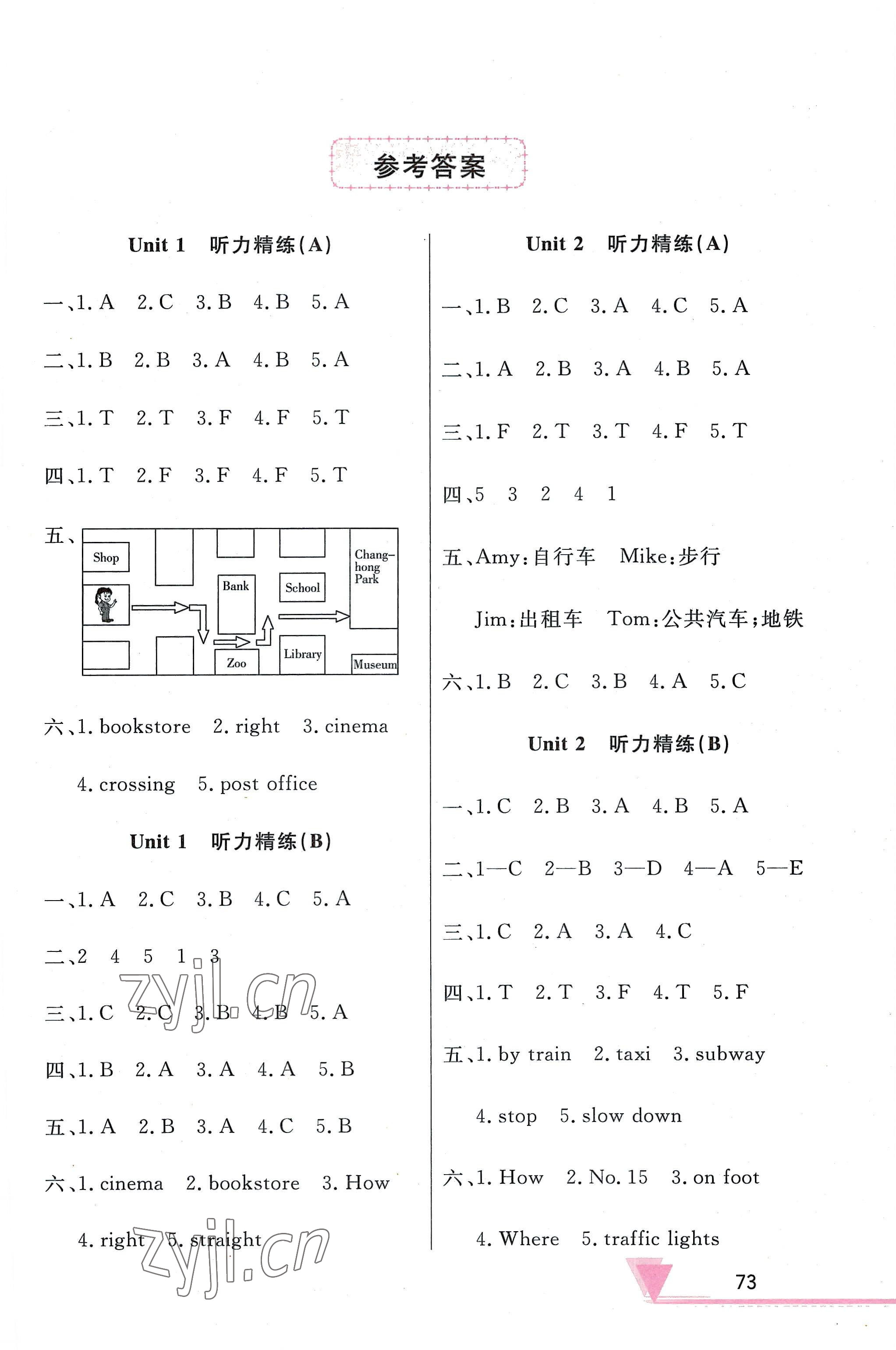 2022年英语听力山东画报出版社六年级人教版 第1页