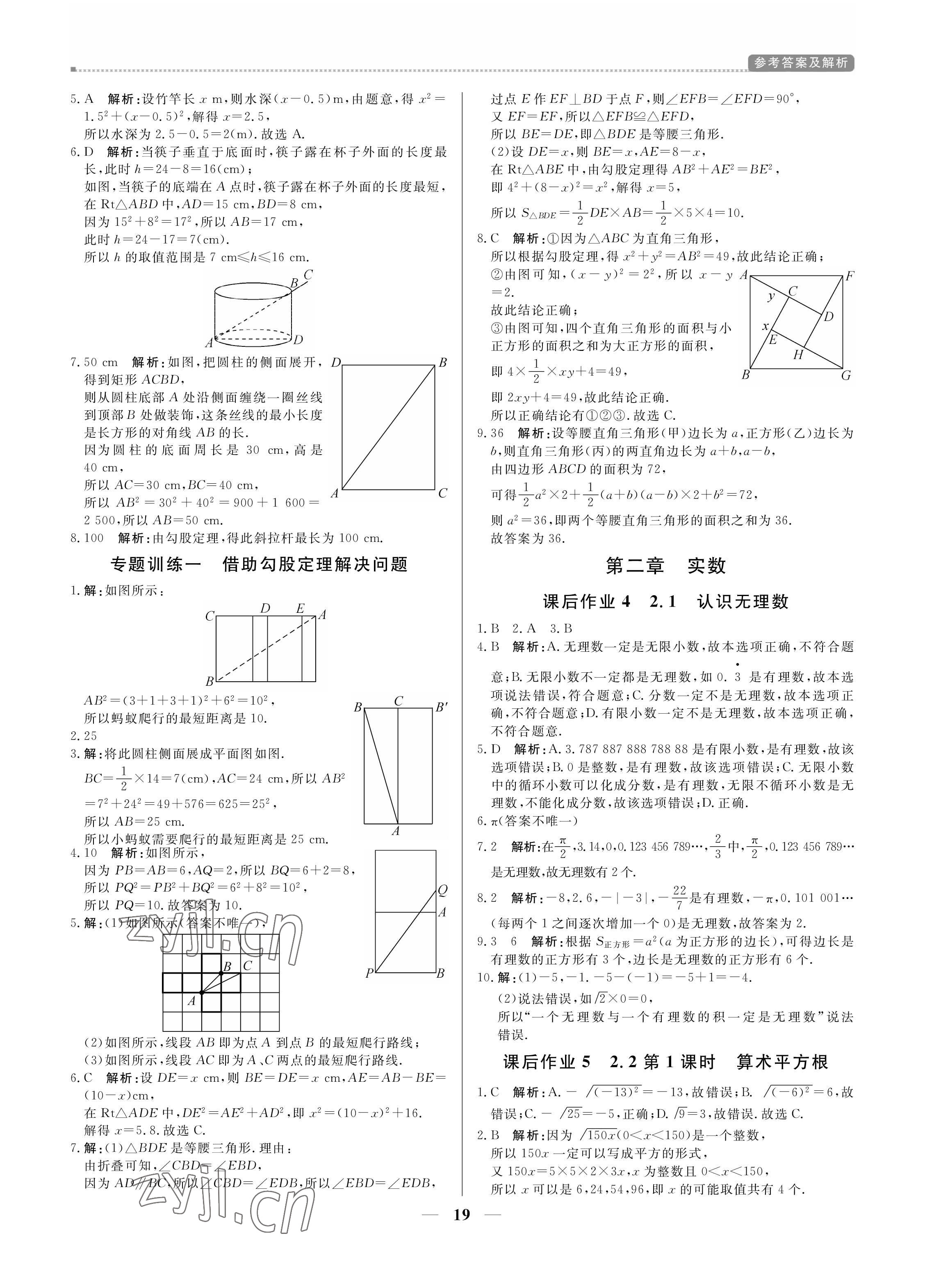 2022年提分教練八年級數(shù)學(xué)上冊北師大版 第19頁