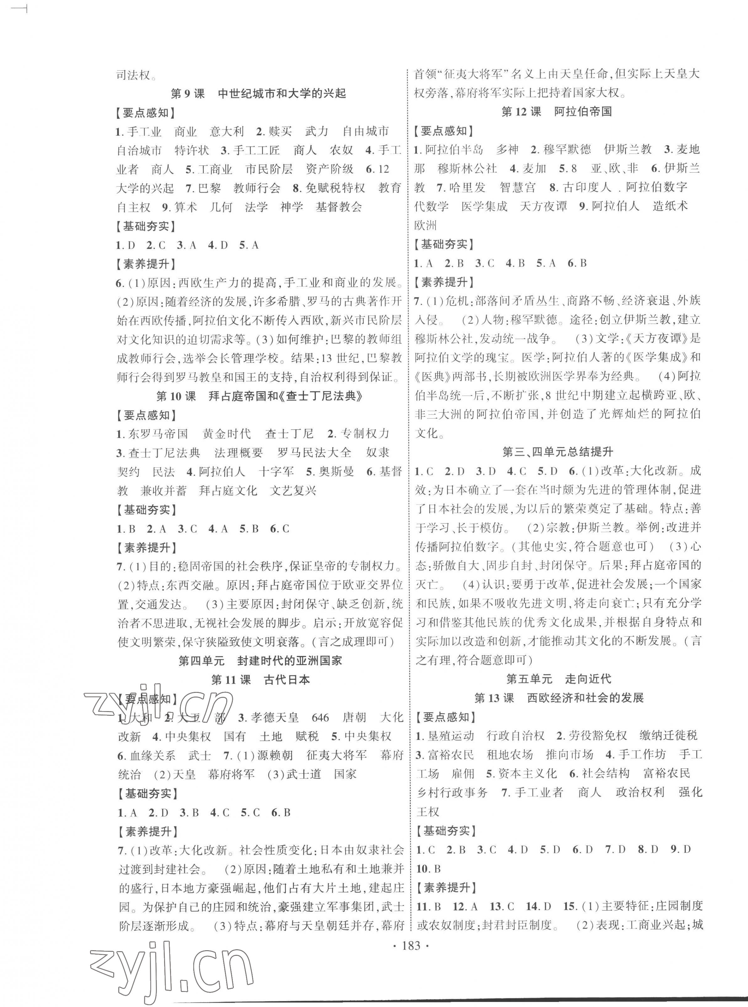 2022年課時(shí)掌控九年級歷史全一冊人教版 第3頁