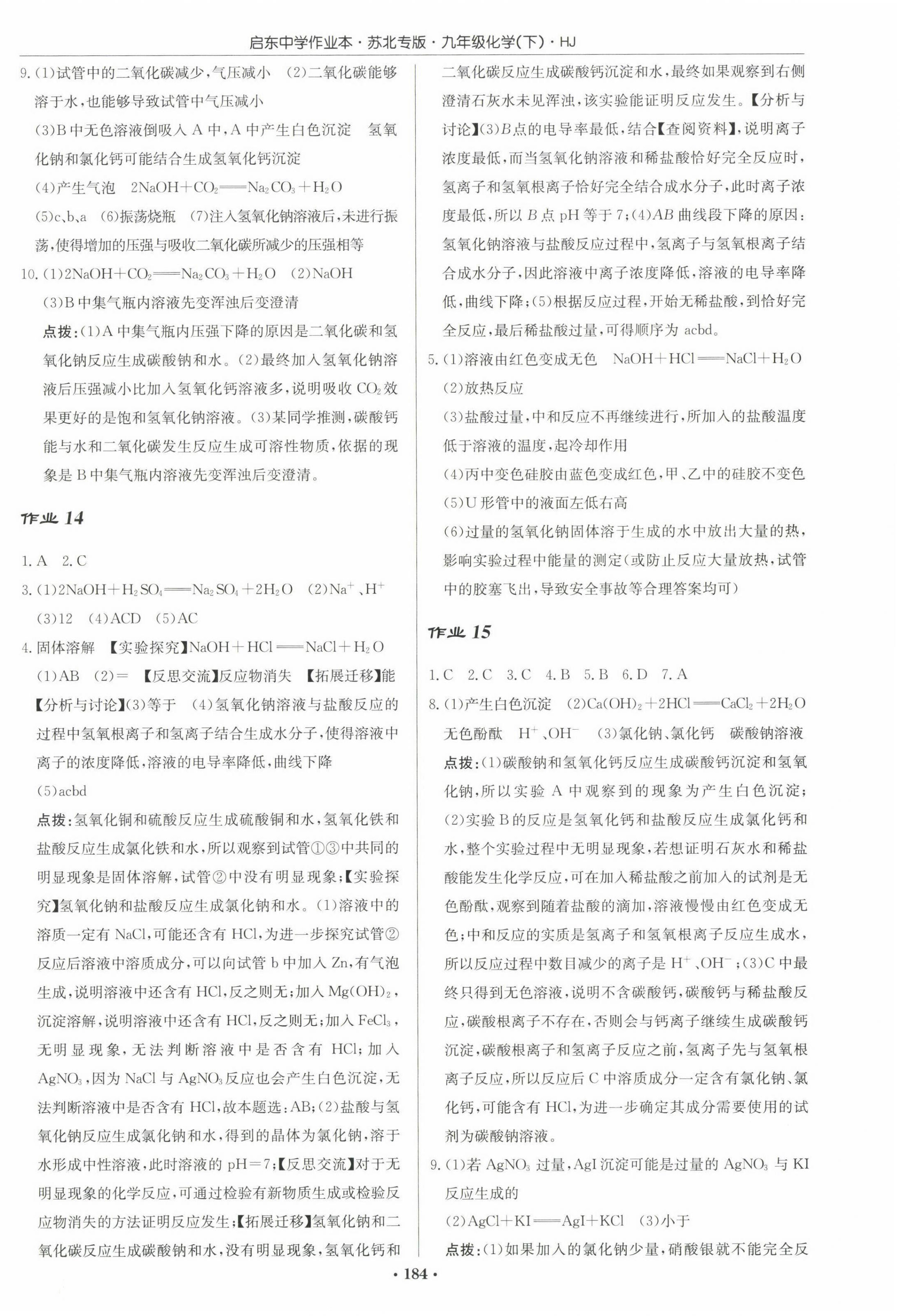 2023年启东中学作业本九年级化学下册沪教版苏北专版 第6页