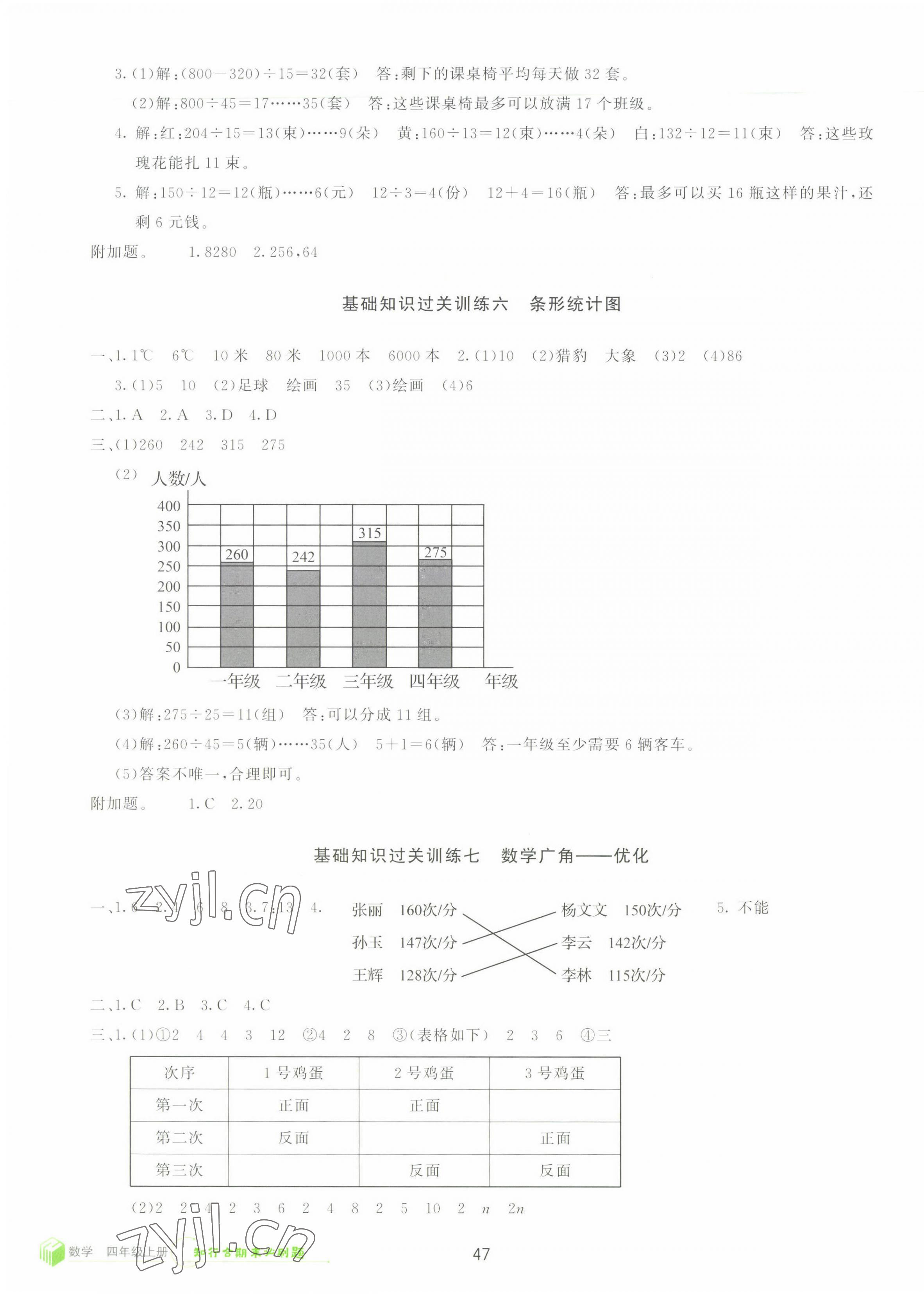 2022年知行合期末必刷題四年級數(shù)學上冊人教版 第3頁