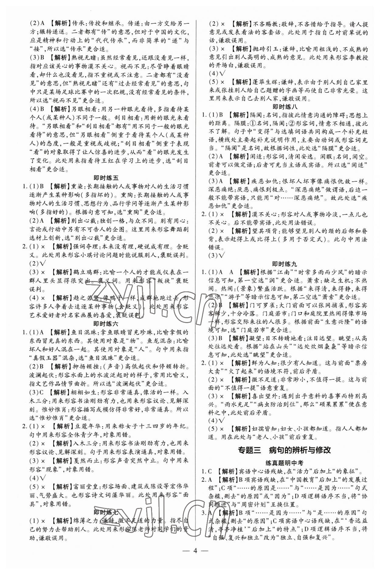 2023年领跑中考语文江西专版 第4页