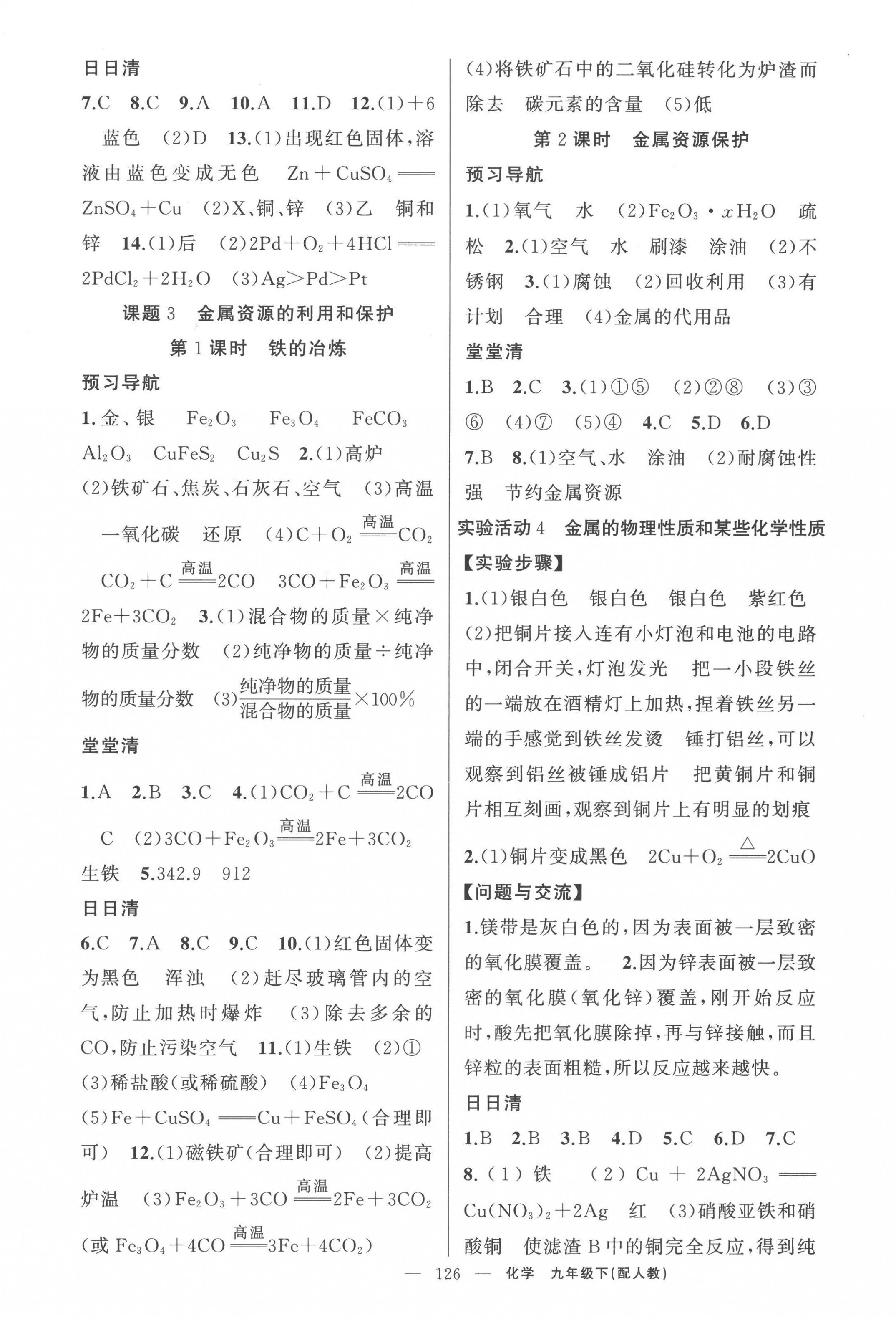 2023年四清導(dǎo)航九年級化學(xué)下冊人教版 第2頁