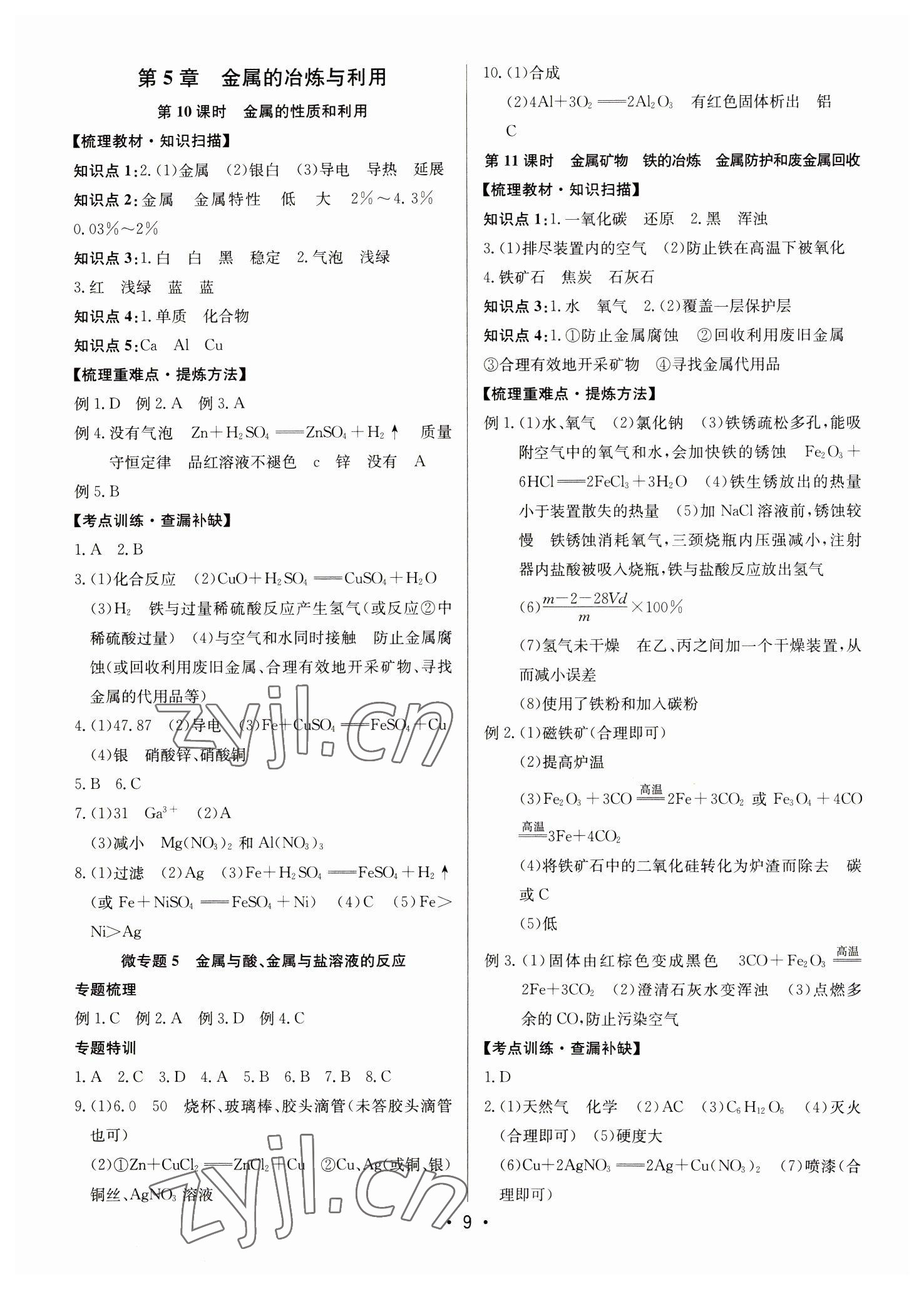 2023年启东中学中考总复习化学徐州专版 第9页
