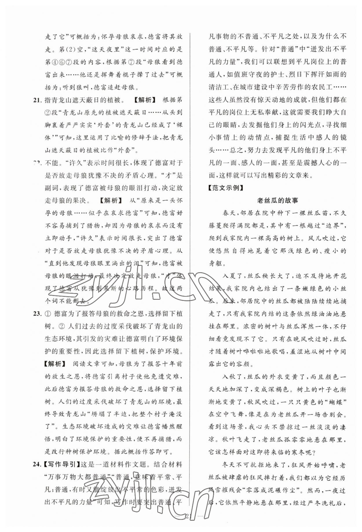 2023年亮点给力大试卷九年级语文下册人教版 第21页