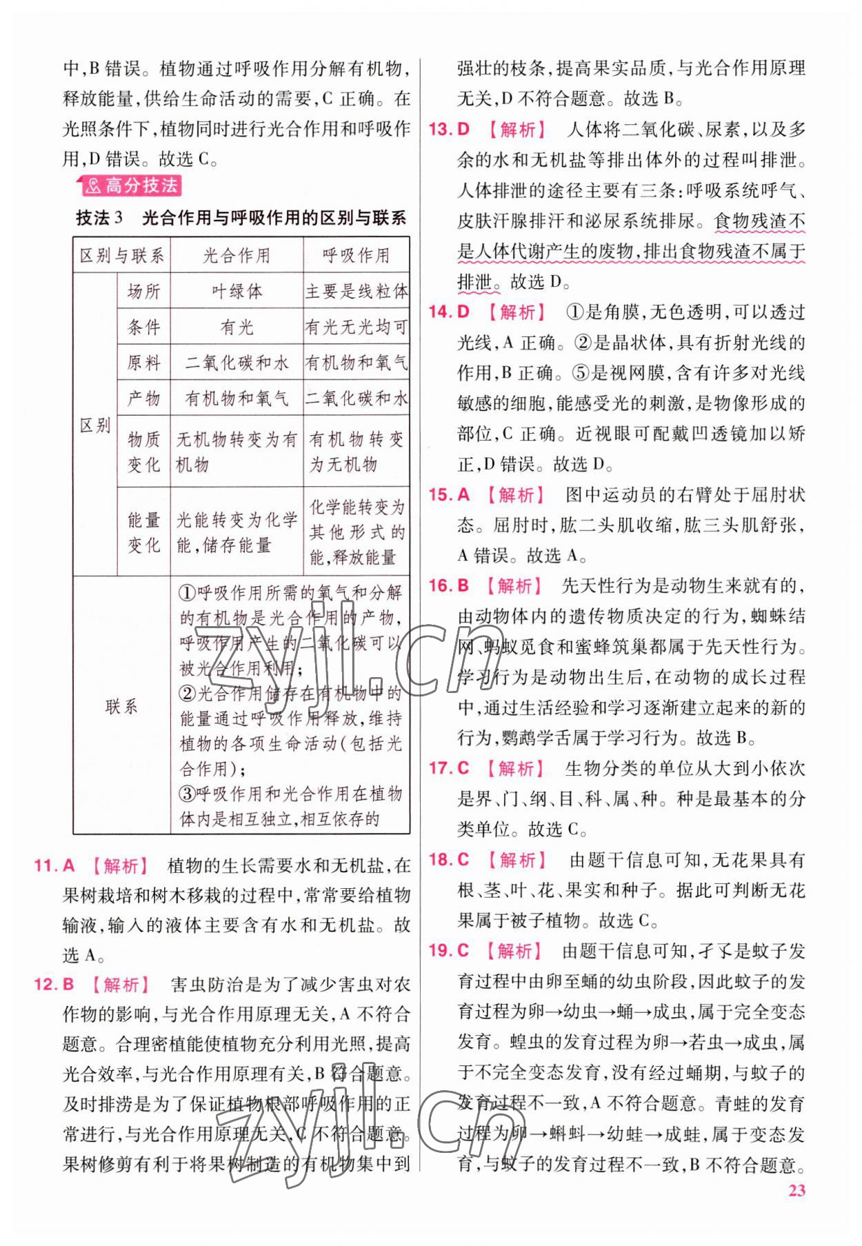 2023年金考卷45套匯編生物廣東專版 第23頁(yè)