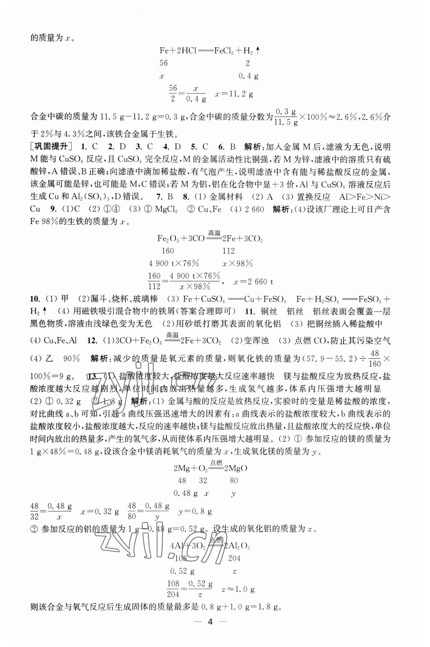 2023年能力素養(yǎng)與學(xué)力提升九年級化學(xué)下冊人教版 第4頁