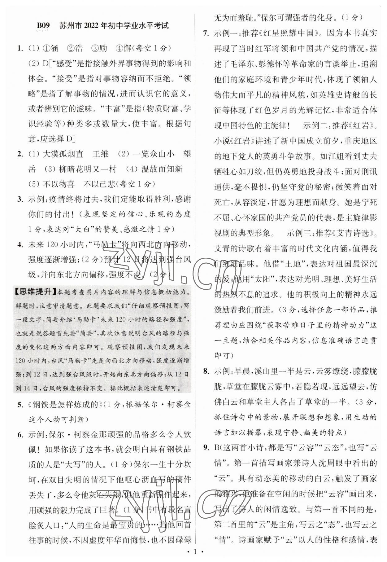 2023年江蘇13大市中考試卷與標(biāo)準(zhǔn)模擬優(yōu)化38套中考語文提優(yōu)版 第3頁