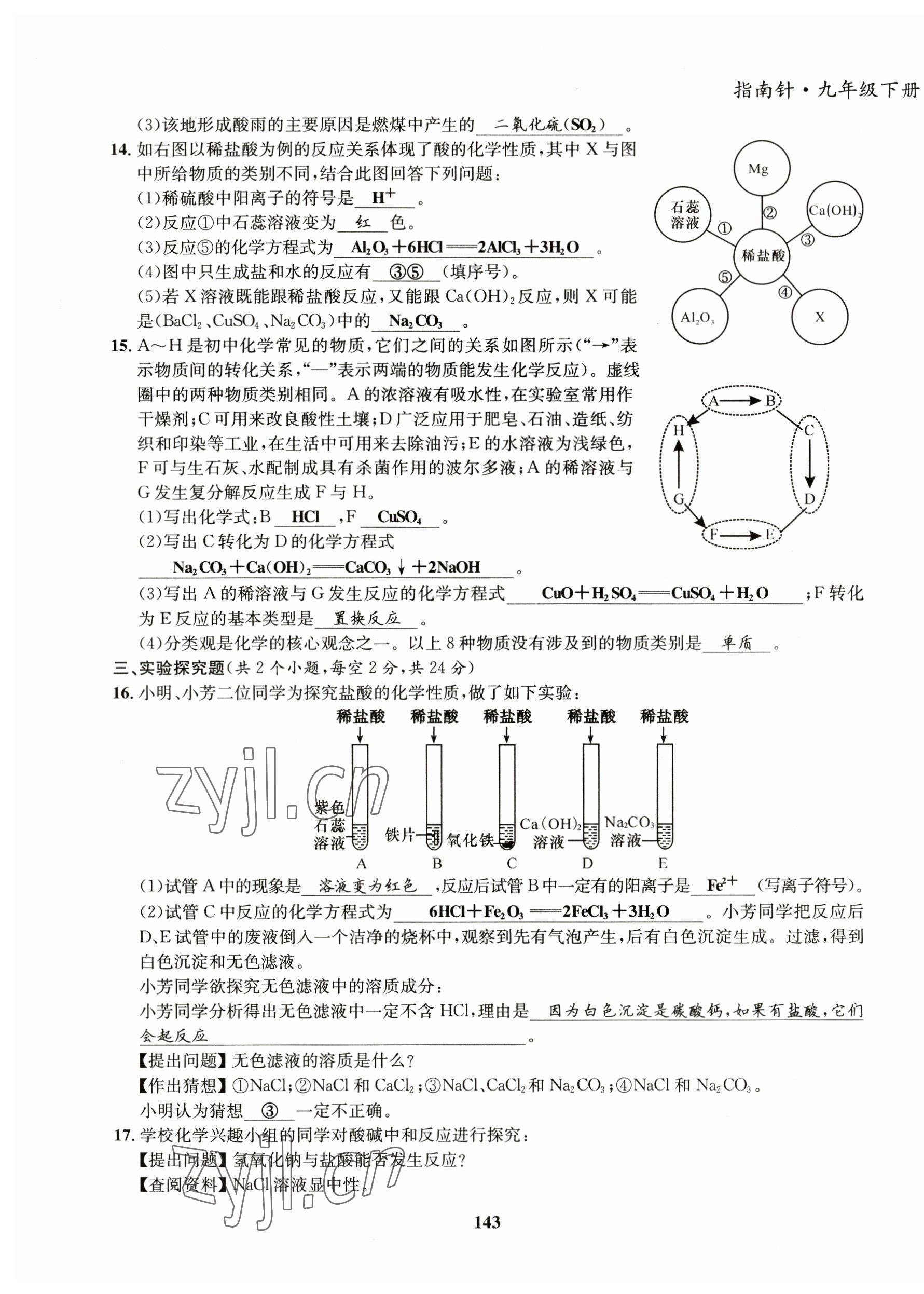 2023年指南针导学探究九年级化学下册人教版 第11页