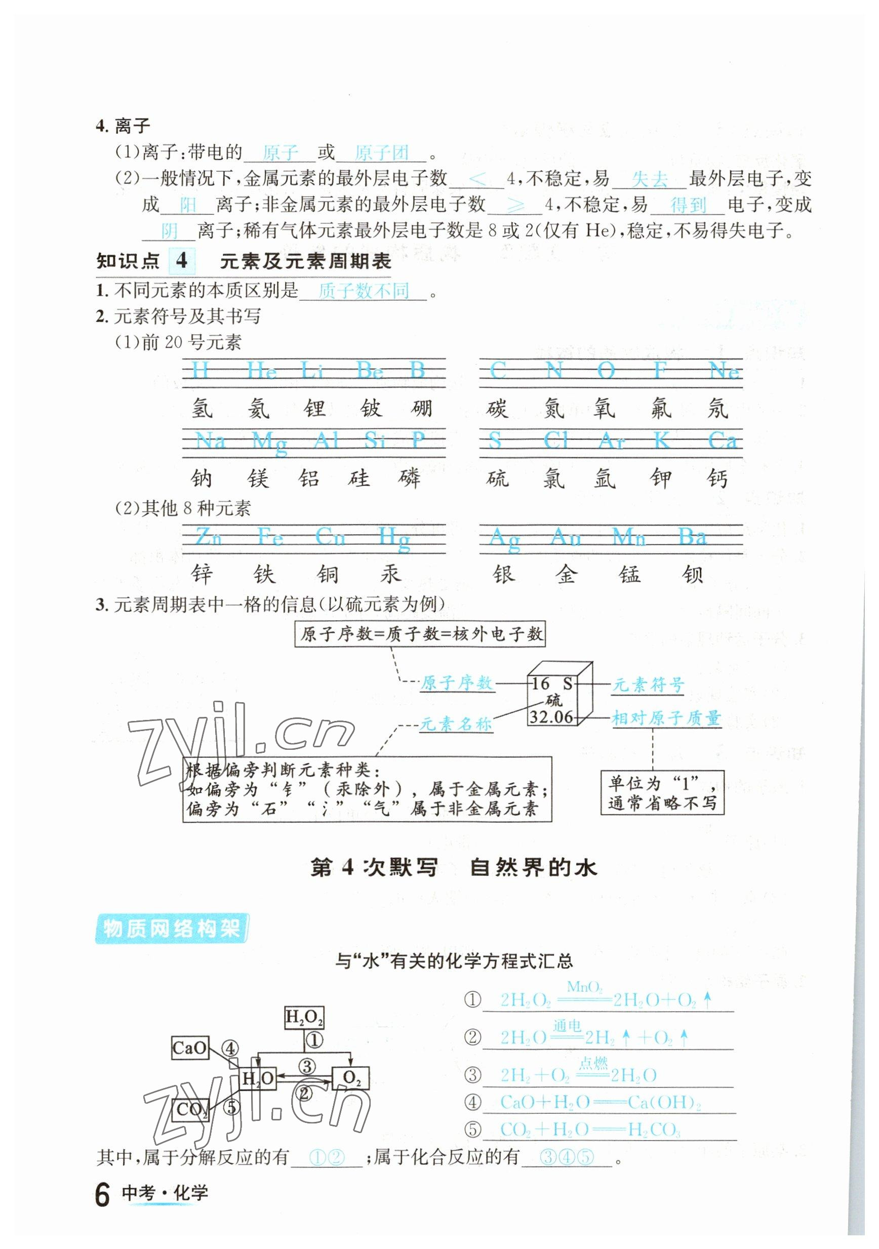 2023年中考2号化学四川专版 参考答案第6页