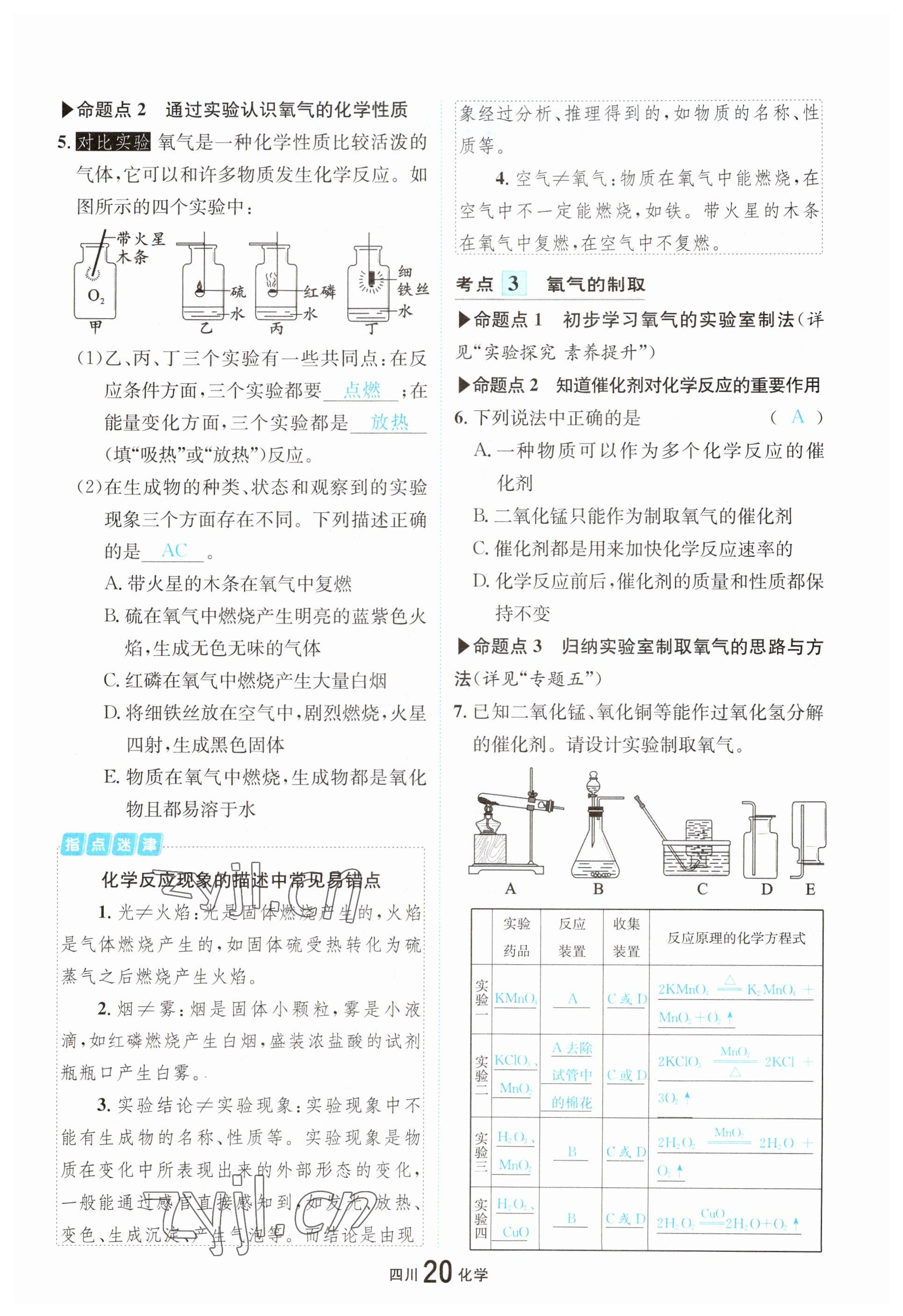 2023年中考2號化學(xué)四川專版 參考答案第21頁