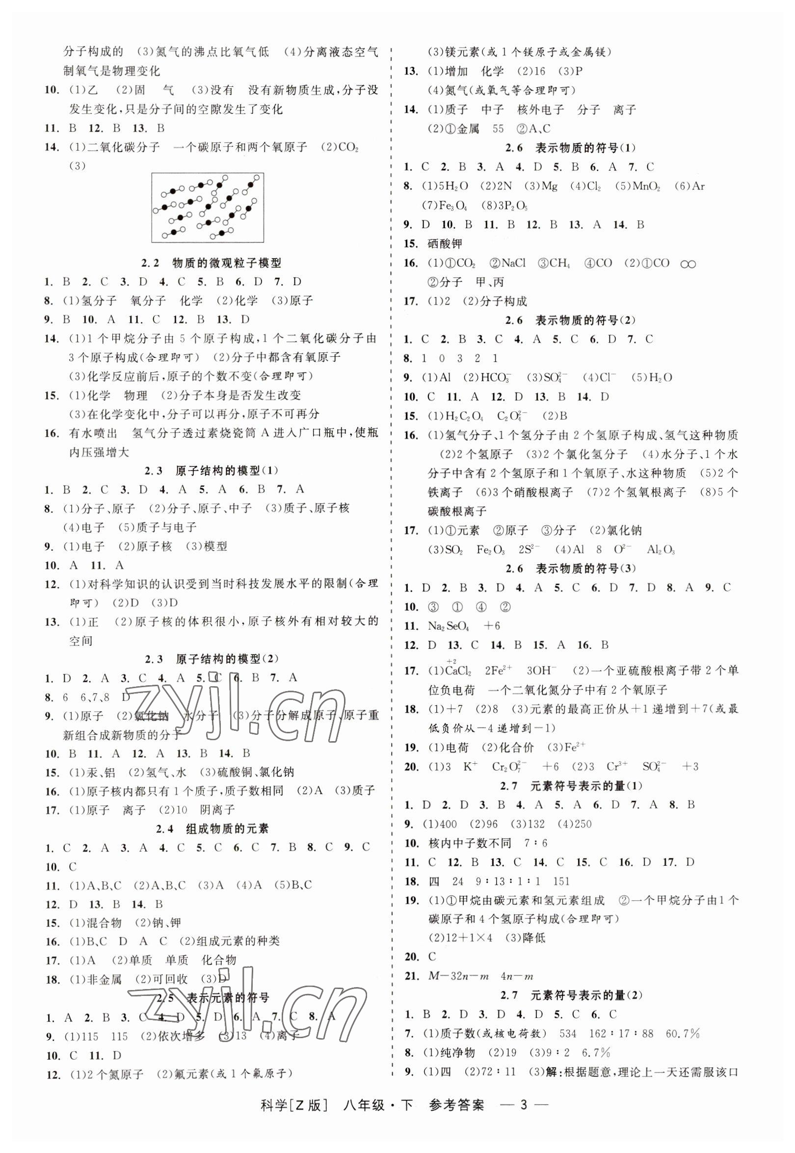 2023年精彩練習(xí)就練這一本八年級(jí)科學(xué)下冊(cè)浙教版 第3頁(yè)