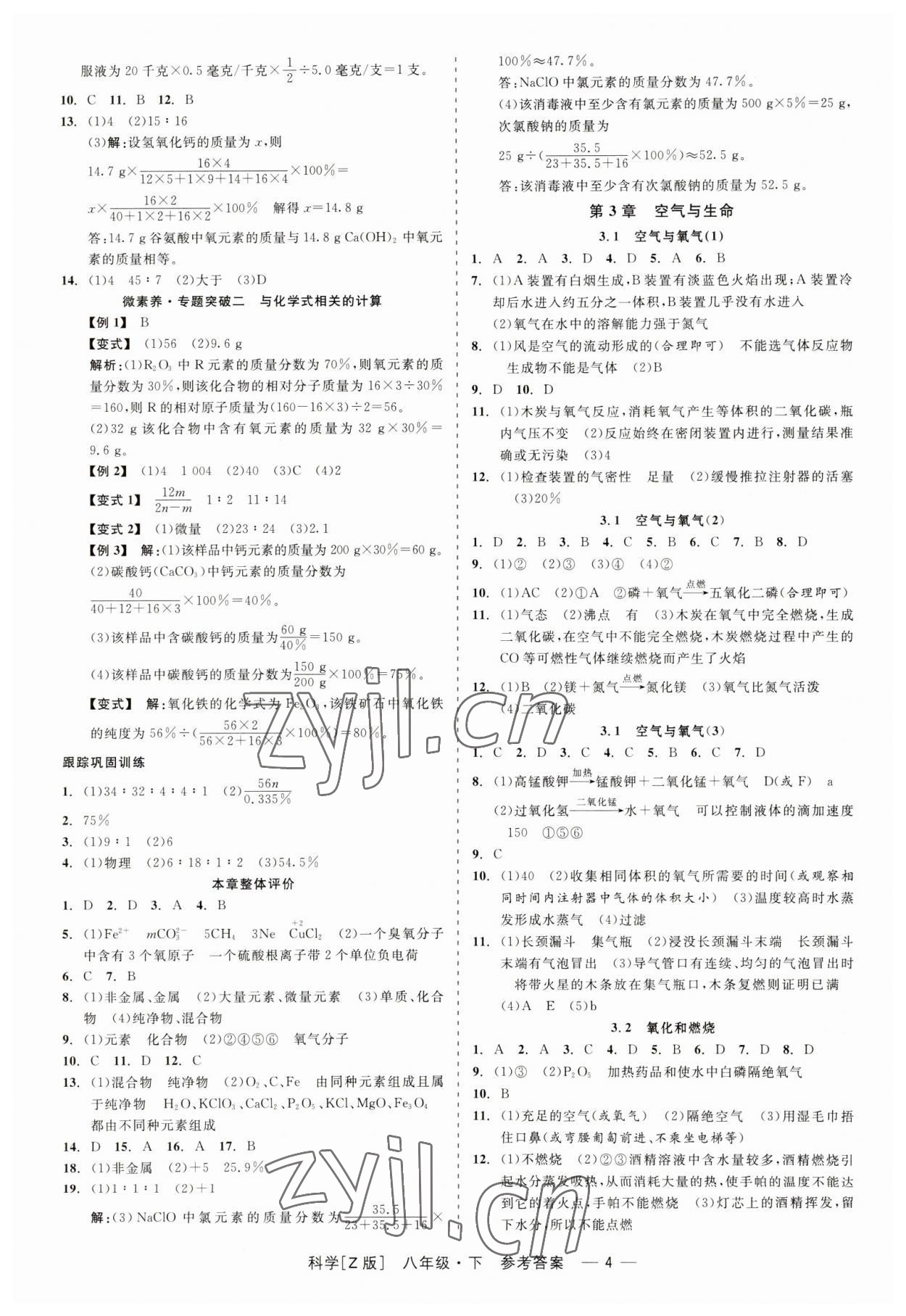 2023年精彩練習就練這一本八年級科學(xué)下冊浙教版 第4頁